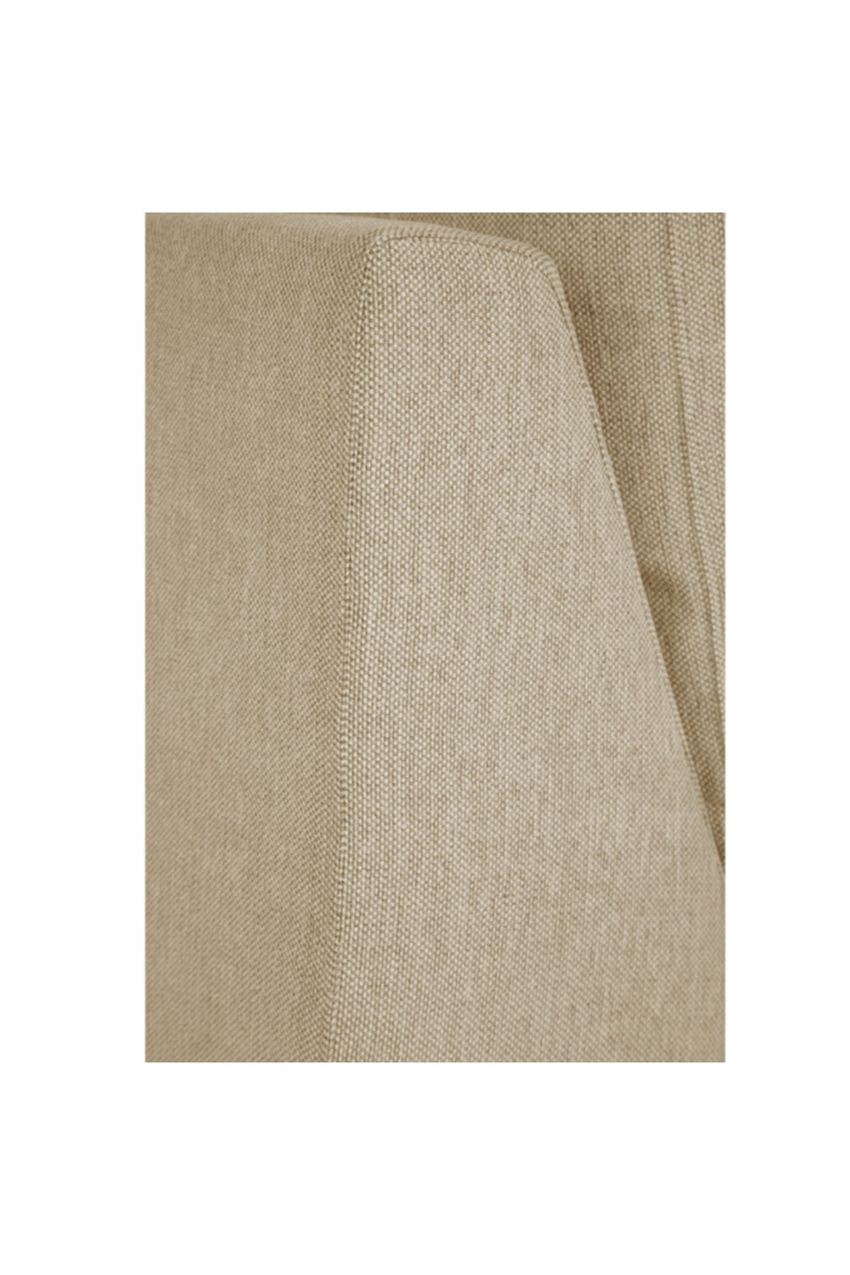 soufa dibaj-Right Corner Sofa with Left Armrest Upholstered in Linen - Pale Beige 6