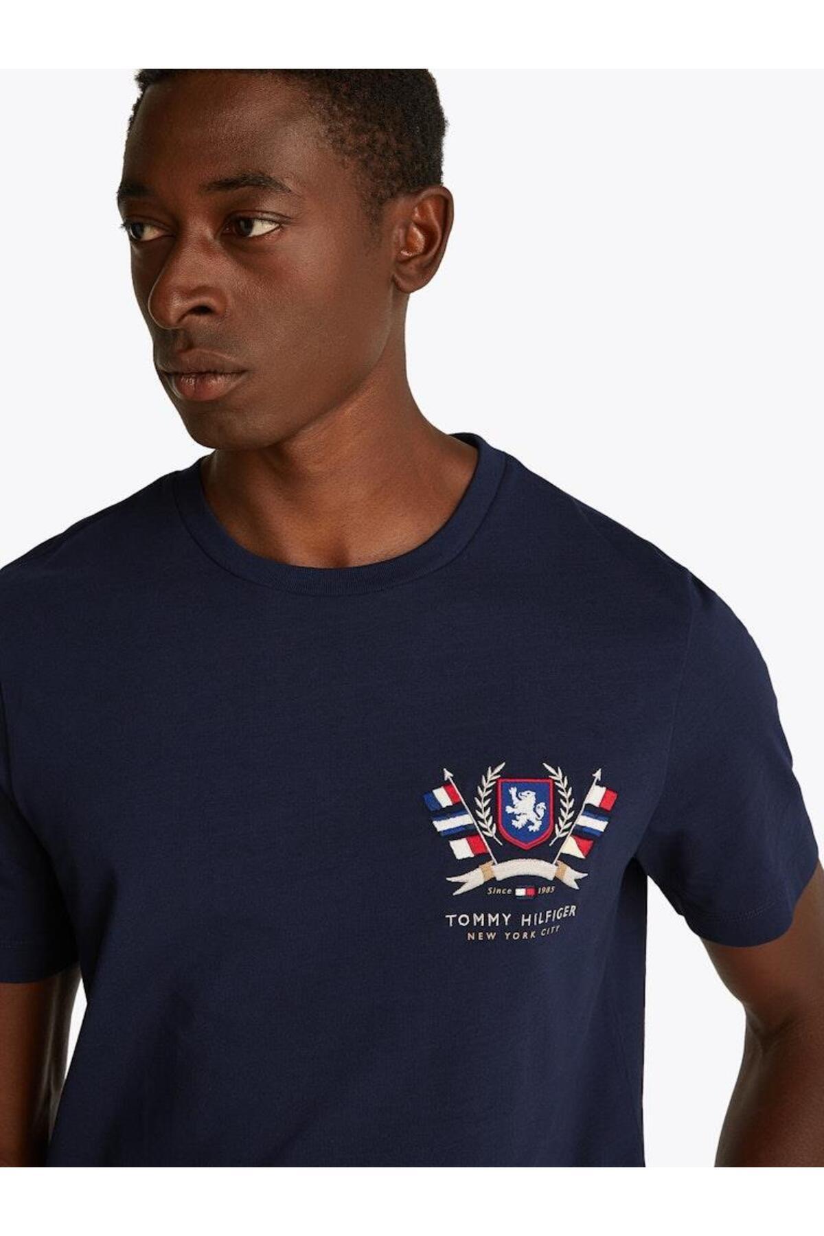 تی شرت مردانه هندسی آستین استاندارد | تامی هیلفیگر Tommy Hilfiger MW0MW38612DW5 - تصویر 4