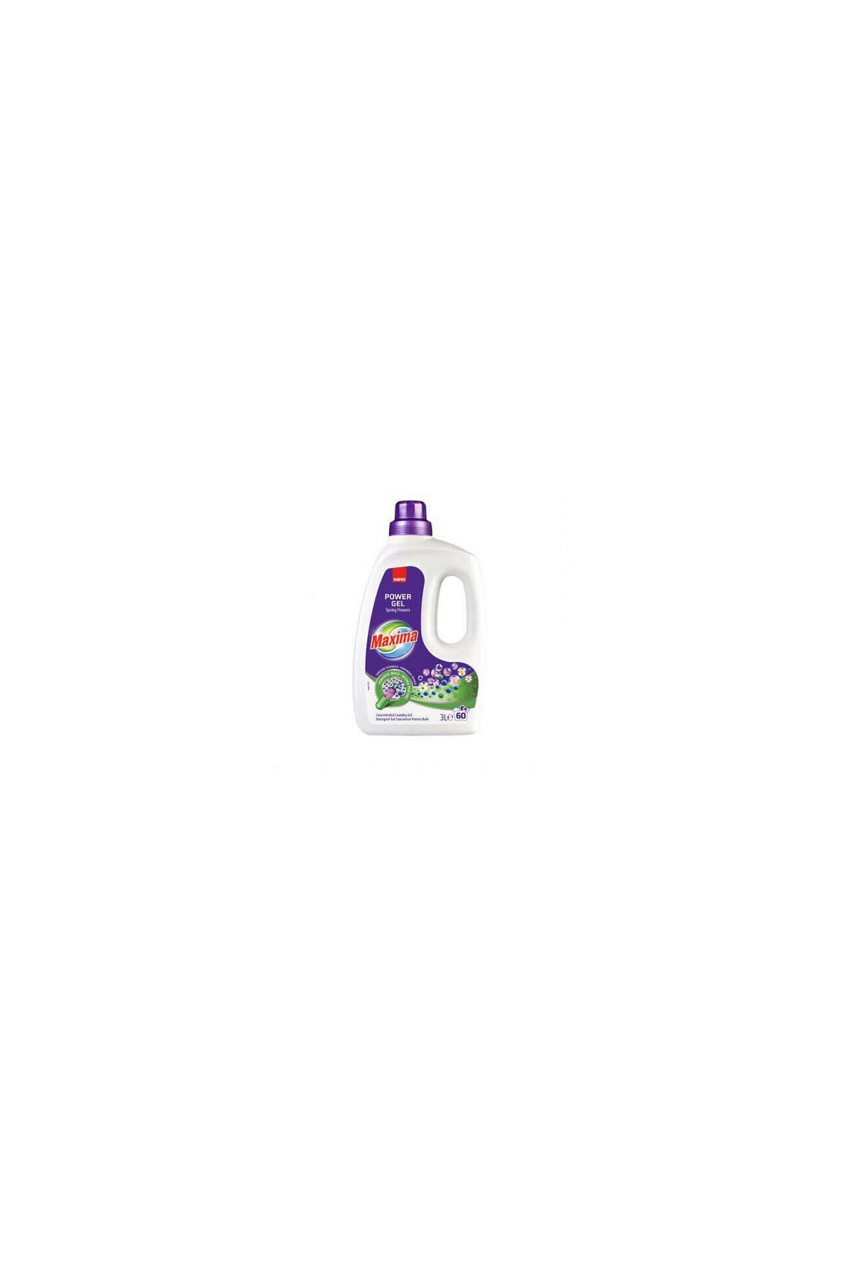 Sano Detergent Gel Concentrat Pentru Rufe Maxima Spring Flowers, 60 Spalari, 3 L - Mărime unică