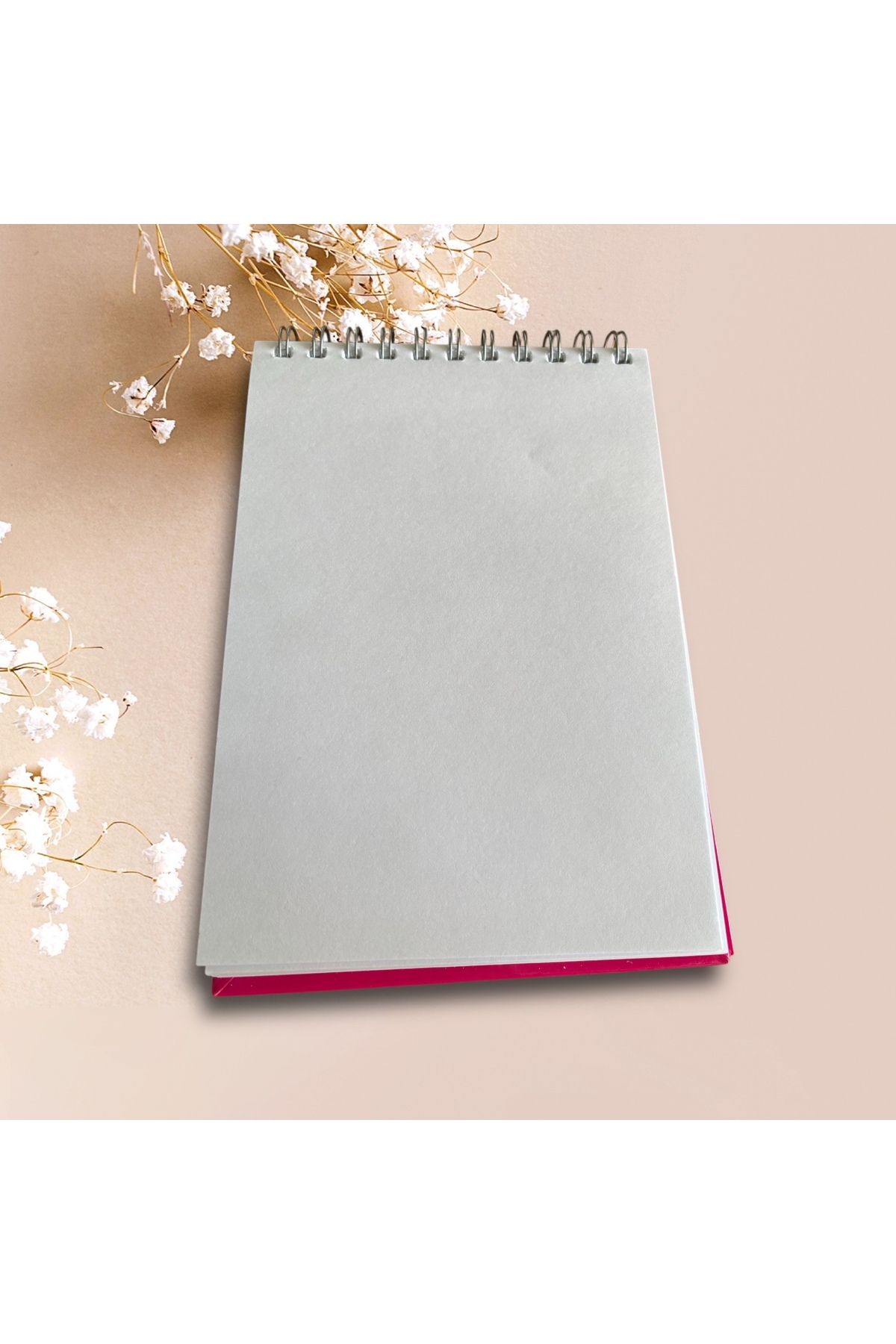 Mia Pera-Notebook 21X 15 cm Spiral Checkered Pink Notepad School Notebook 3