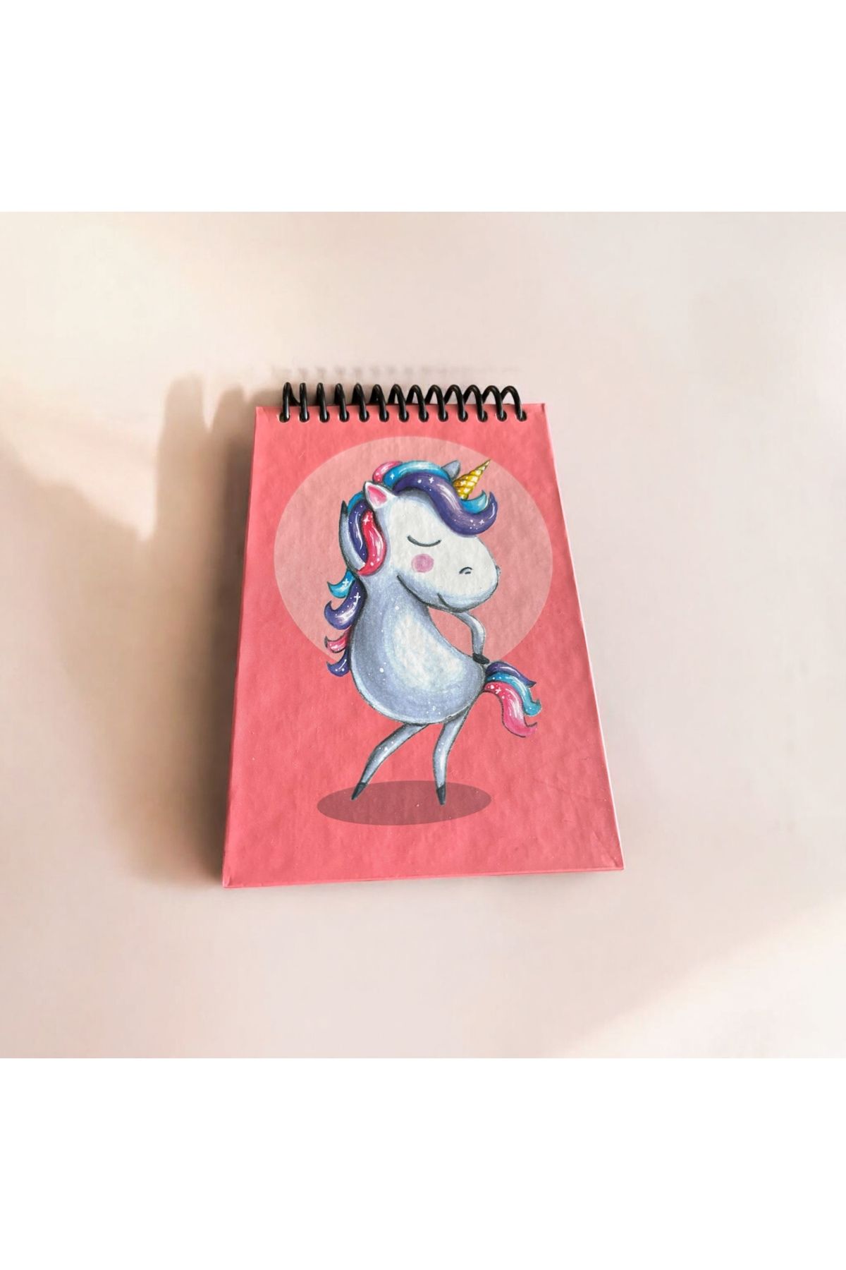 Mia Pera-Notebook 14X 9.5 cm Rectangular Spiral Unlined Unicorn Notepad 1