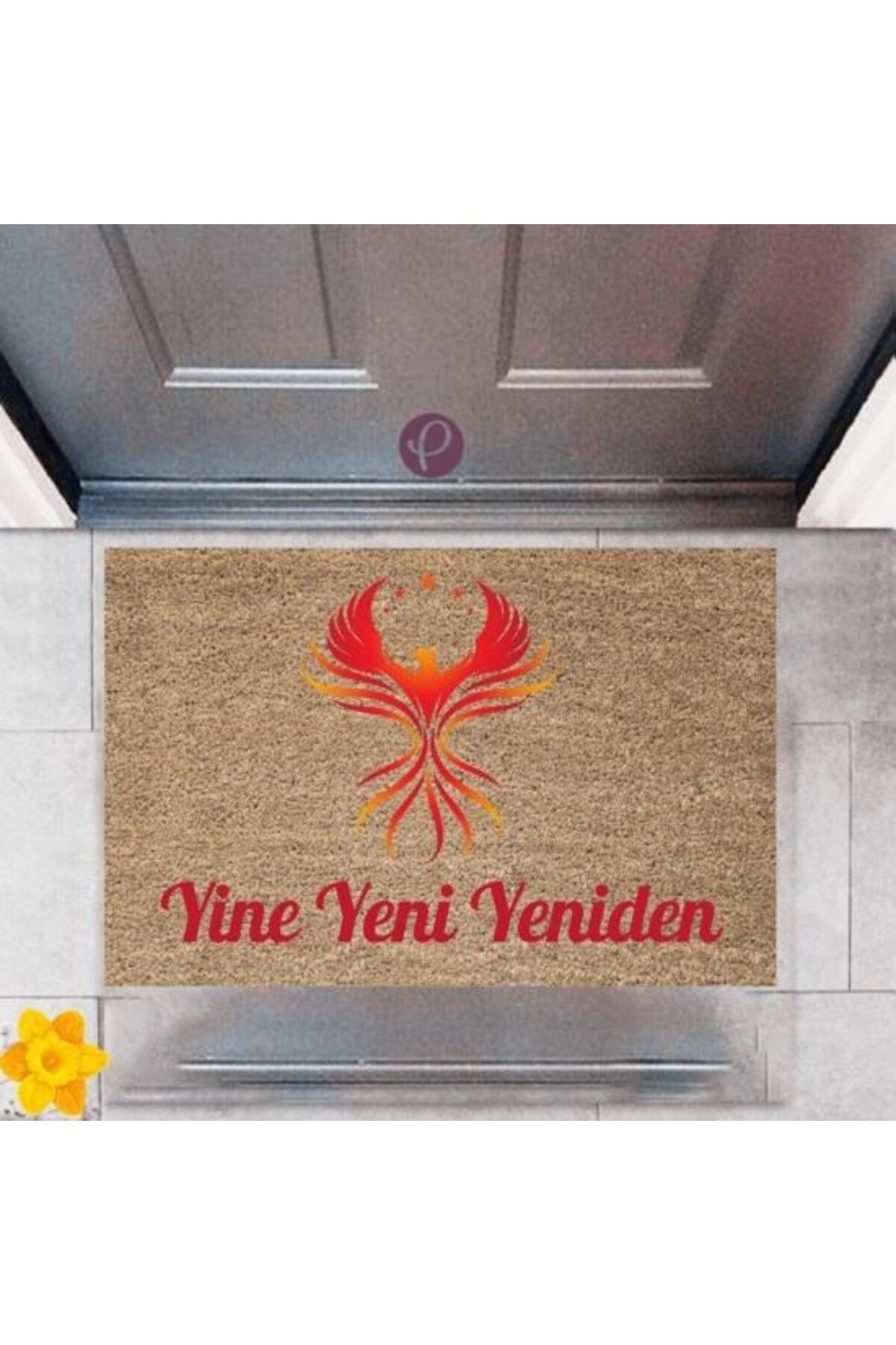 Nurum E Tİcaret Kapı Önü Paspası Dekoratif Dijital Baskı Yine Yeni Yeniden P-2377