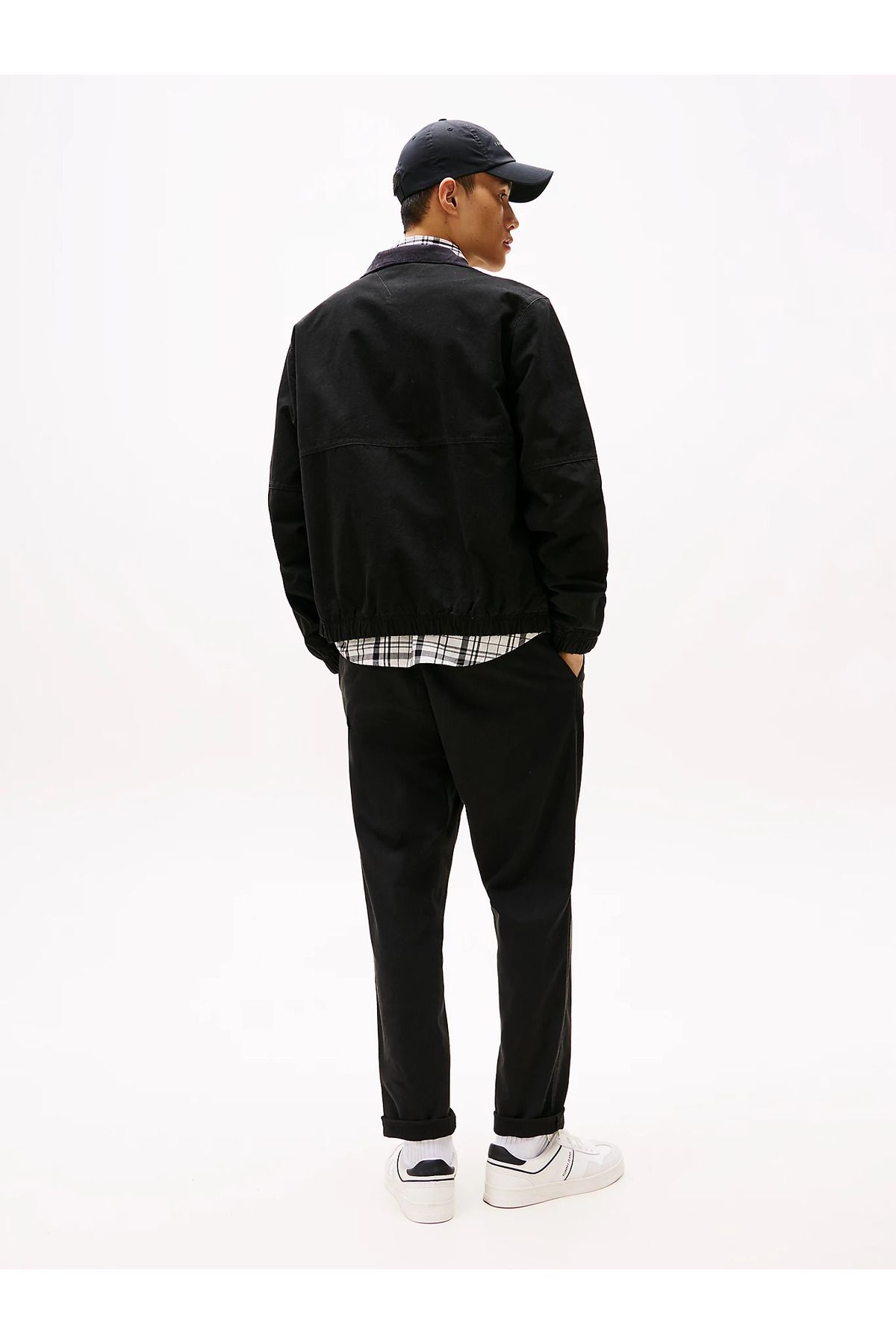 Tommy Hilfiger-Men's Stand Collar Elastic Waist Long Sleeve Black Jacket Dm0Dm20896-Bds 3