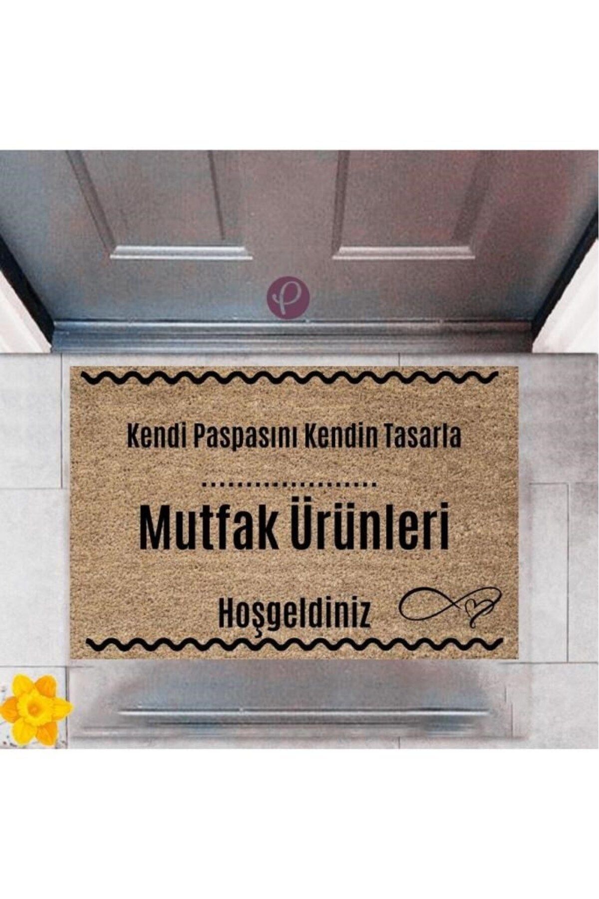 Tahtakale Toptancısı Kapı Önü Paspası Dekoratif Dijital Baskı Mutfak Ürünleri P-2514