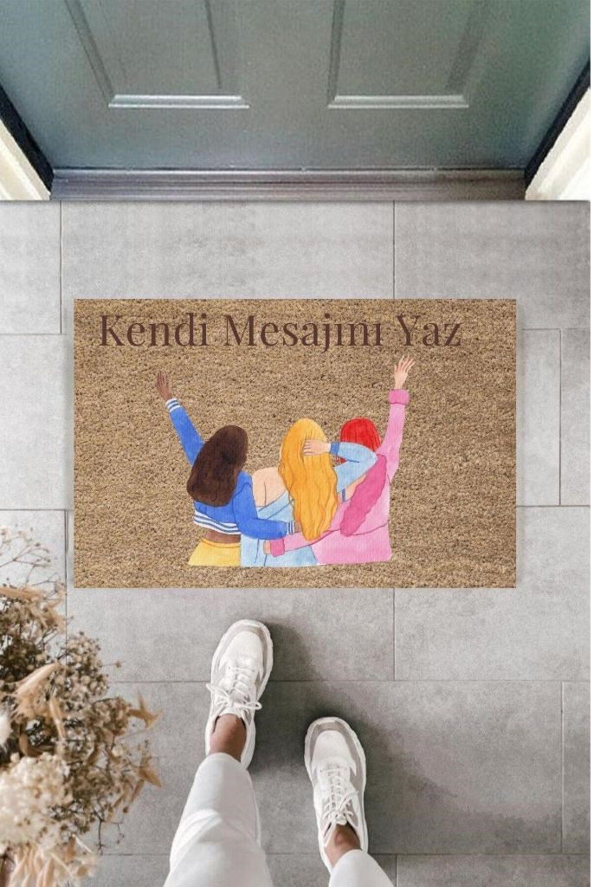 Tahtakale Toptancısı Dijital Baskı Kişiye Özel İç Kapı Dekorasyon Paspas PS11192
