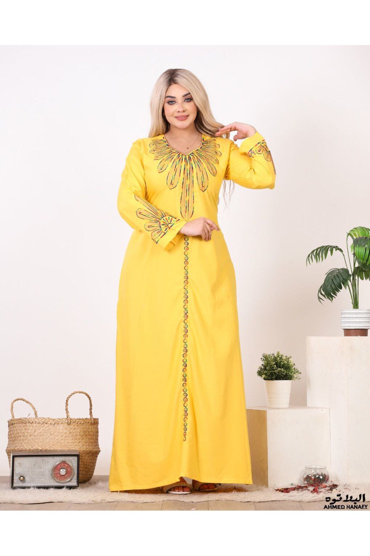 Genrics-Comfortable and flowing embroidered cotton reception jalabiya 3