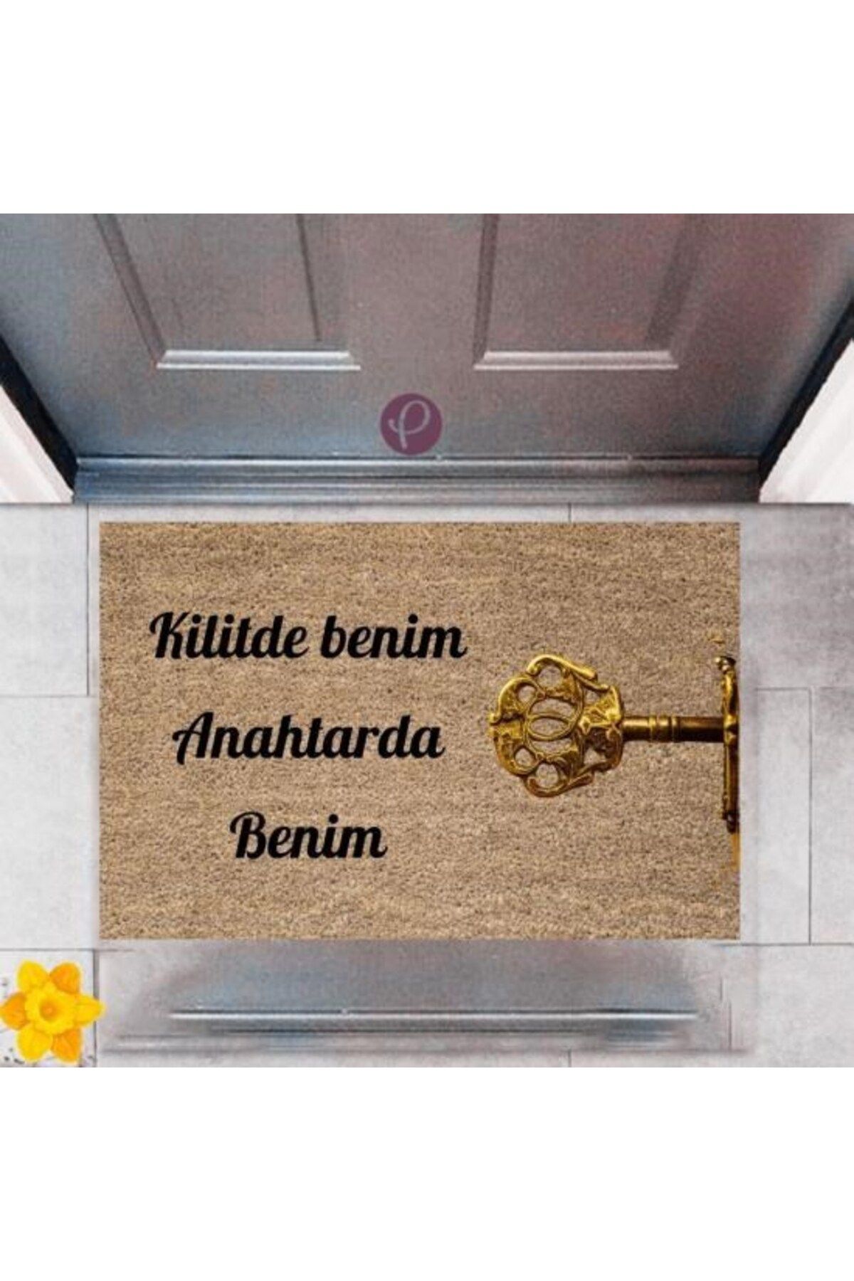 Tahtakale Toptancısı Kapı Önü Paspası Dekoratif Dijital Baskı Anahtar P-2483