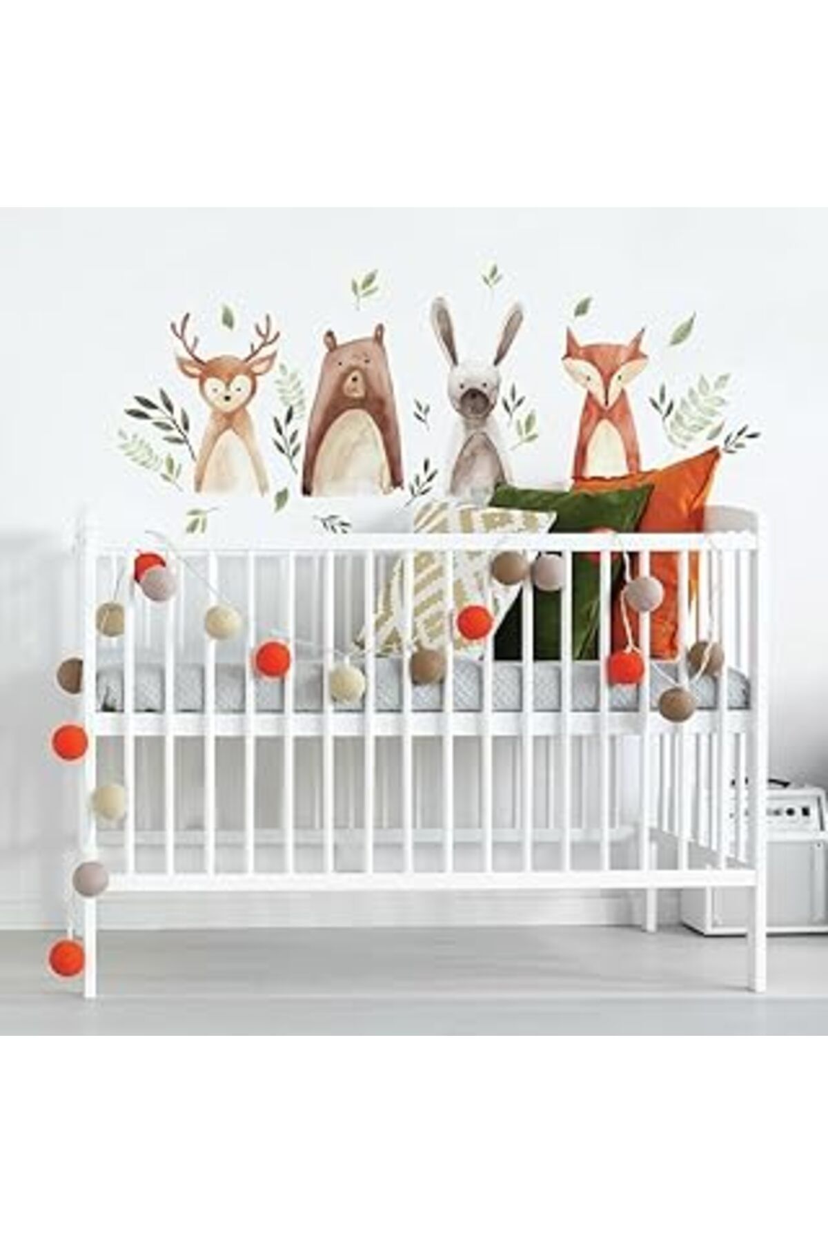 robotrend Roommates Rmk4020Scs Suluboya Woodland Critters Peel And Stick Duvar Çıkartmaları, Kahverengi, Gri,