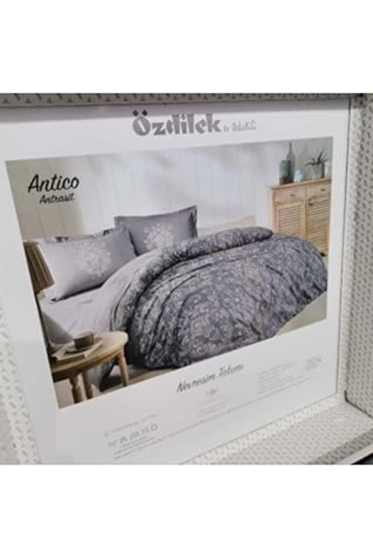 Hepta Collection Özdilek Antico Nevresim Takımı Çift Kişilik- Antrasit