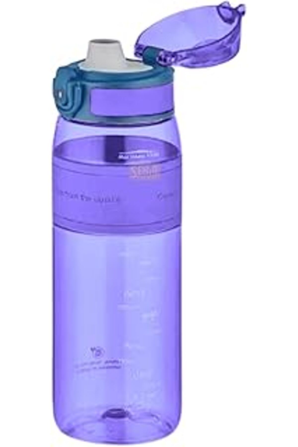 Pazarcan Uzspace 600Ml Silikon Gövdeli Rahat İçim Ağızlı Tritan Su Matarası Bpa Yok Koku Yok (Mor)