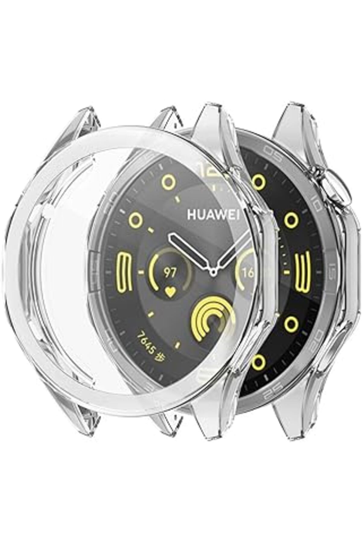 Hepta Collection Huawei Watch Gt5 46Mm Kılıf 360 Full Round Soft Silicone Şeffaf [Watch Gt5 46Mm Ile Uyumlu Kılıf -