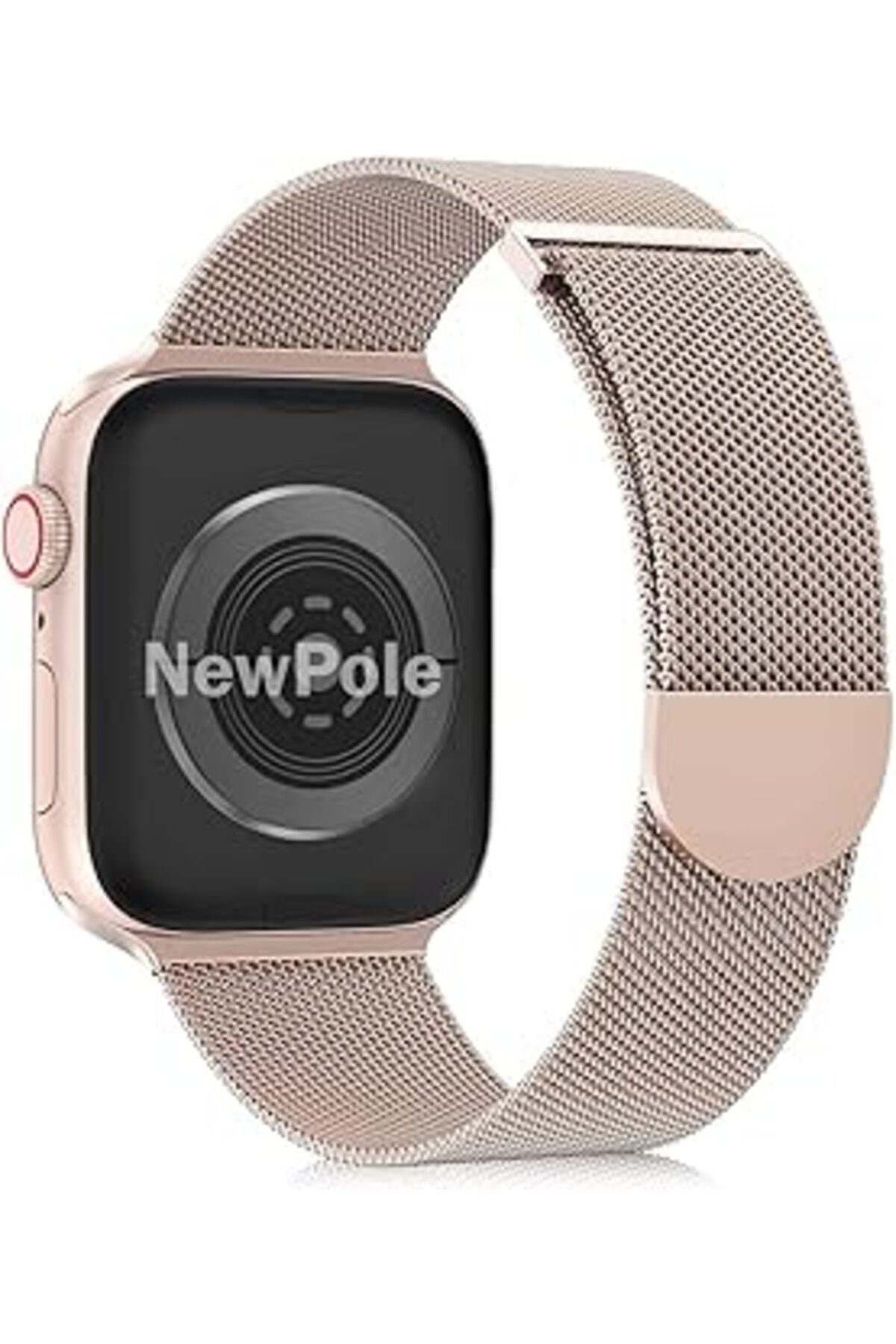 Mu Art Ahşap Newpole Watch 45Mm 44Mm 42Mm 49Mm Uyumlu Kordon Pole Çelik Hasır Kordon Kopma Karşıtı Spor Rahatsız