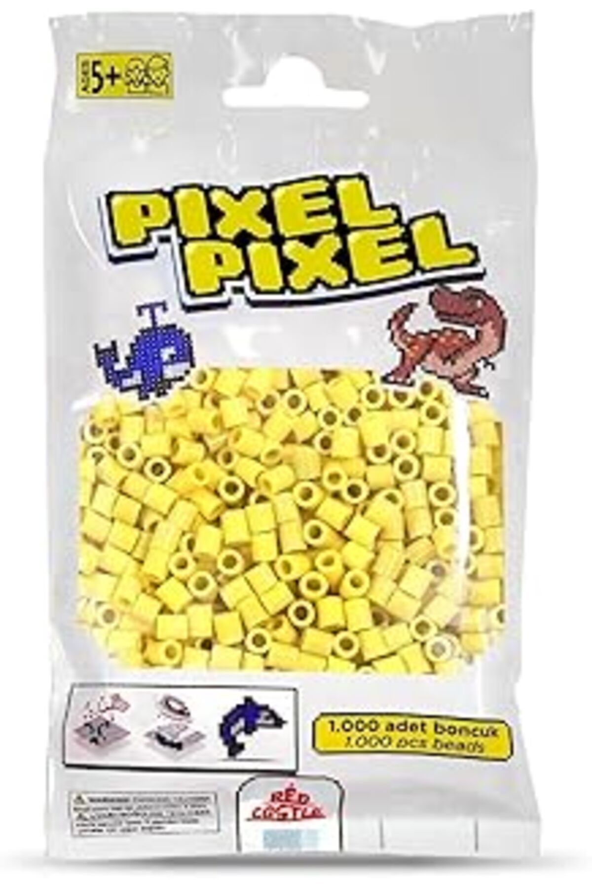 Mu Art Red Castle 1000'Lik Midi Boncuk (Sarı)-Yellow Actıvıty Beads (1000 Pcs)