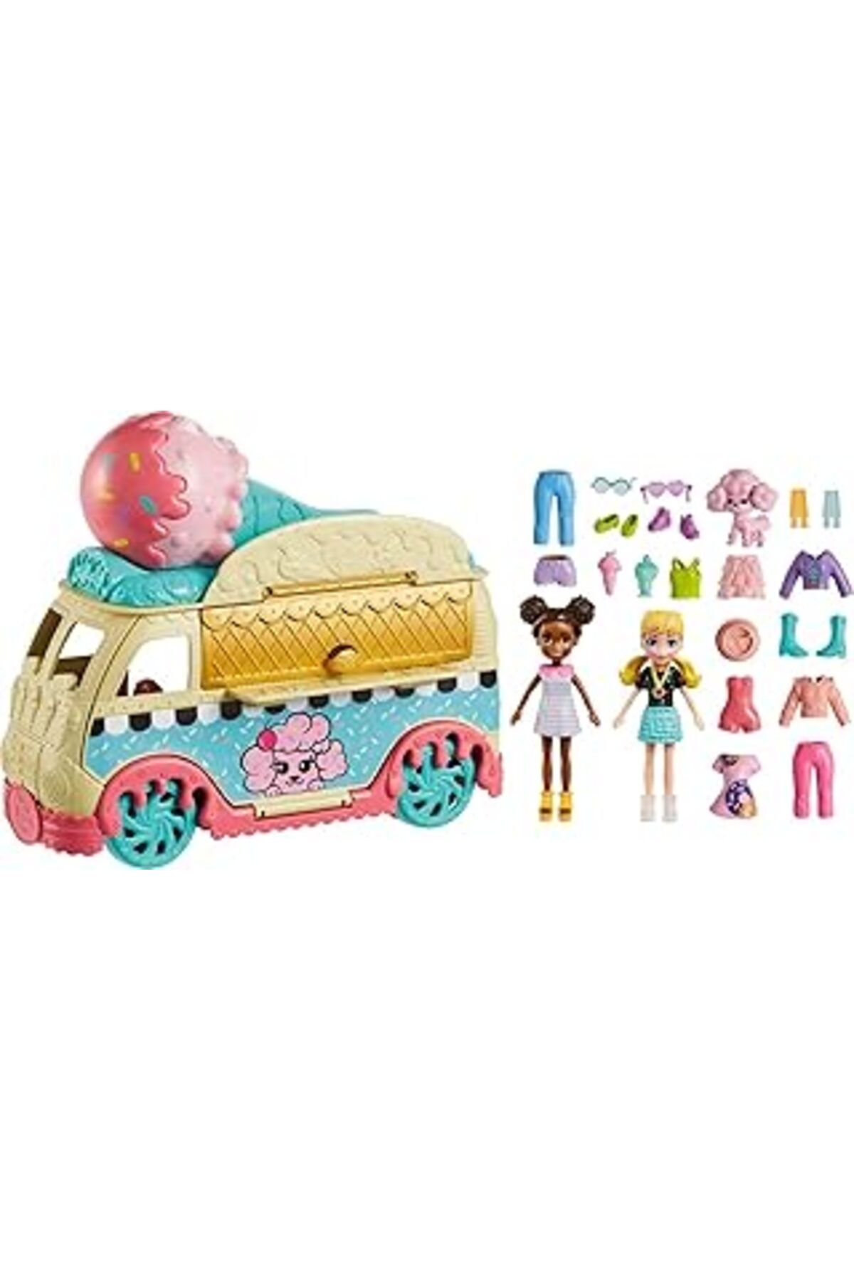 robotrend Polly Pocket-Polly Pocket Minik Lezzetler Dondurma Arabası Hhx77