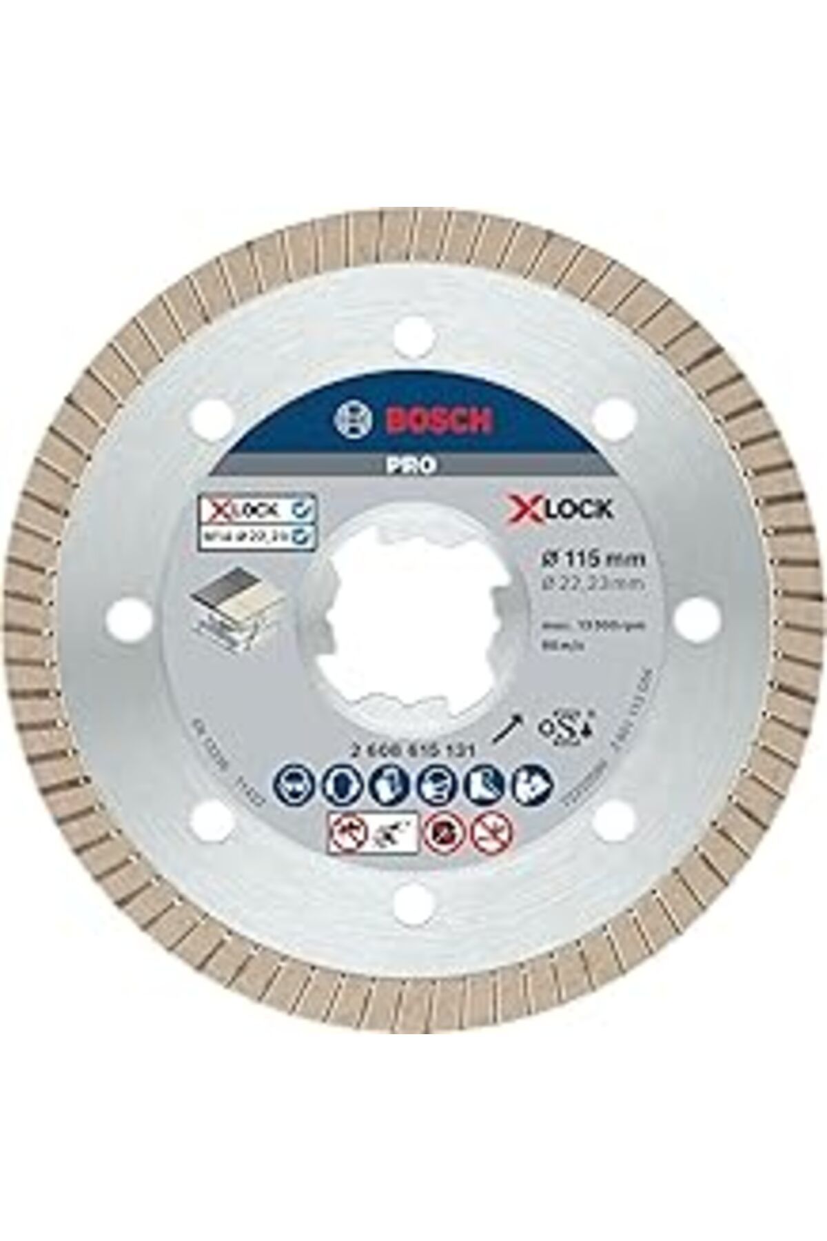 robotrend Bosch Professional Elmas Kesme Diski, Seramik, X-lock, Extraclean Turbo Için, Delik Çapı: 22,23 Mm)