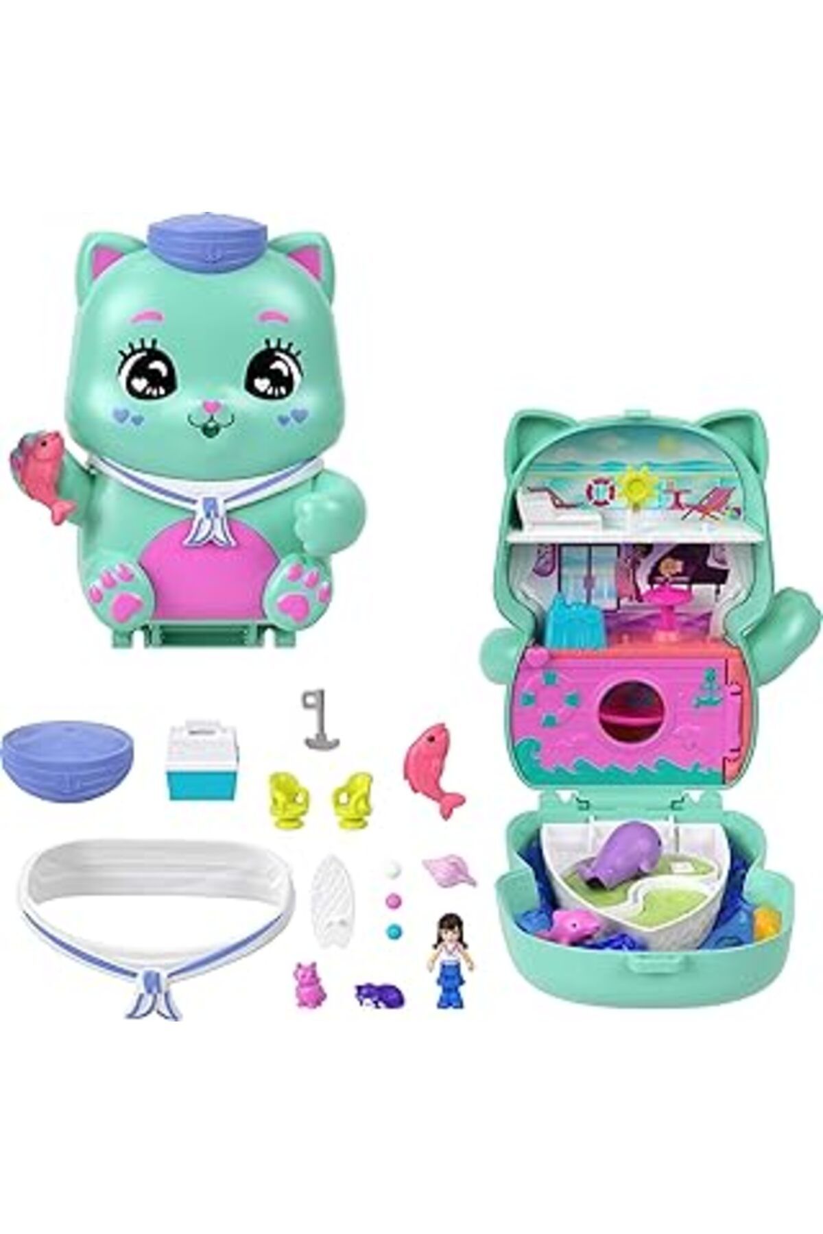 Mu Art Polly Pocket Kedicik Yelkende Mikro Oyun Seti, 4Y+, Jcr37