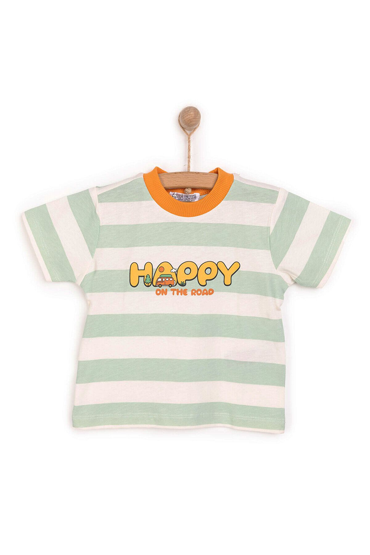HelloBaby Happy On The Road تی شرت مردانه نوزاد پسر ebebek Hello Baby