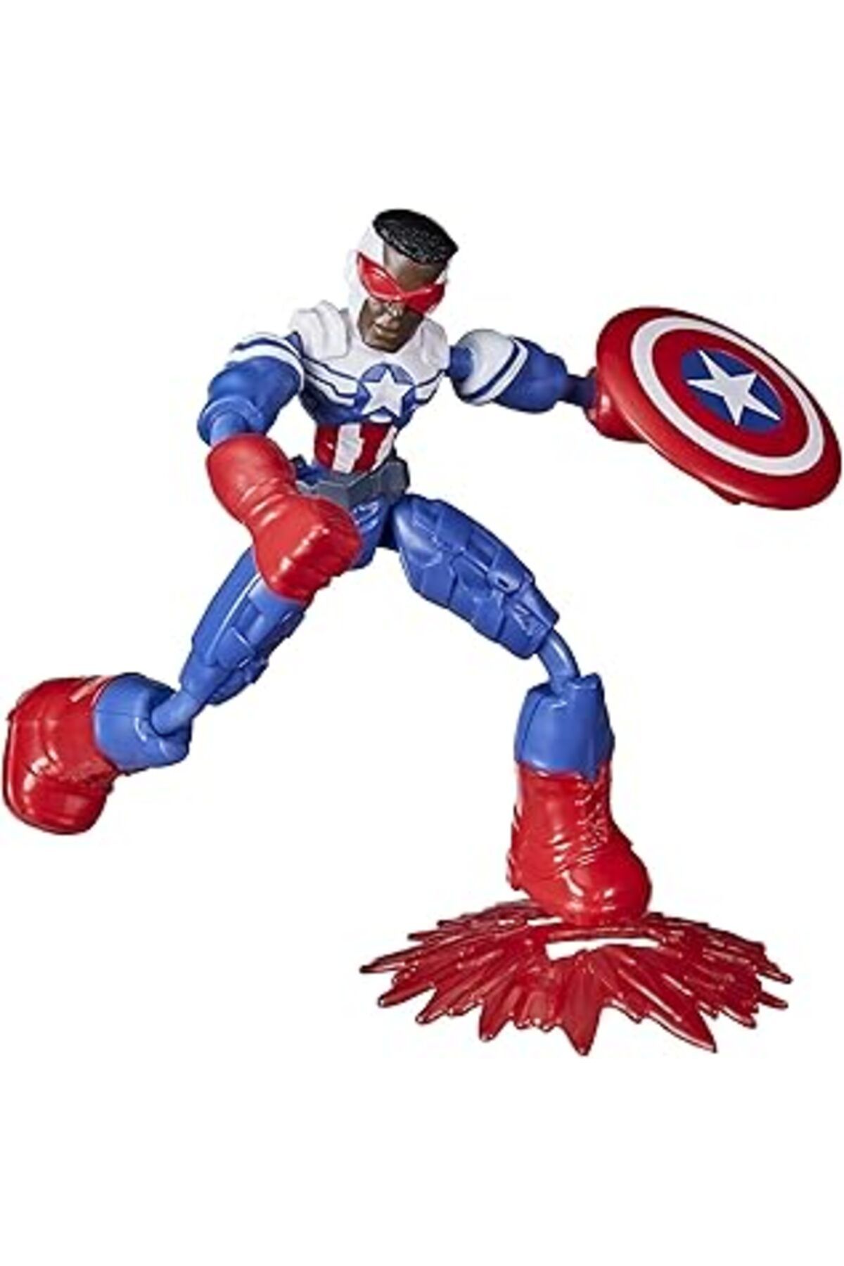 Pİ GLOBAL Marvel Avengers Bend Ve Flex Action Figure Oyuncak, 6-Inç Esnek Kaptan Amerika Süper Kahraman Figür