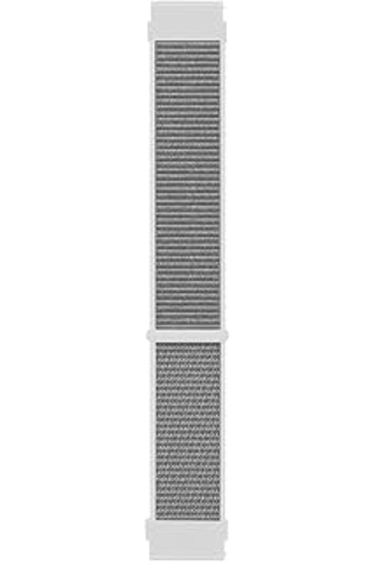 Mu Art Galaxy Watch 46Mm Hasırlı Kordon Woven Sport Loop Beyaz