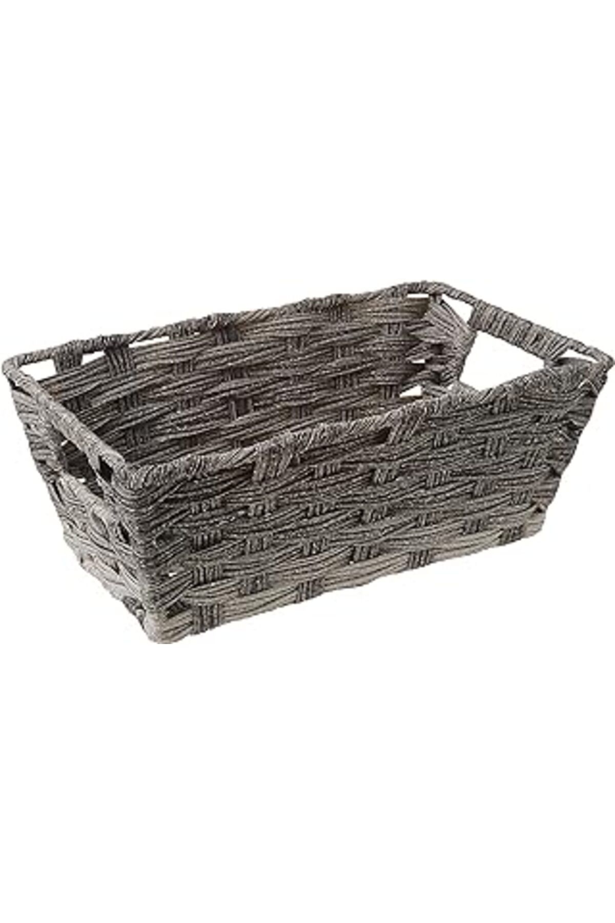 Mu Art Whitmor Split Rattique Küçük Raf Tote-gri Yıkama