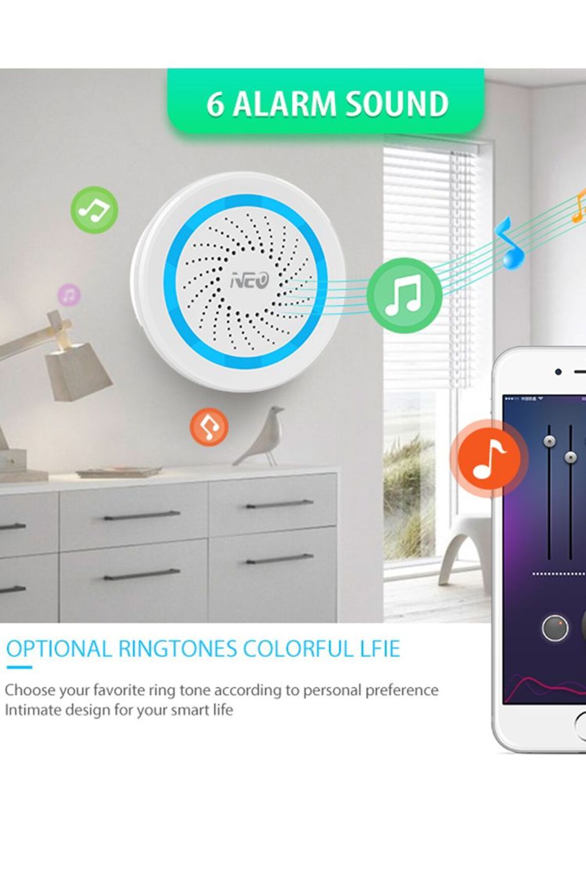 Choice-Neo Z-wave Plus Wireless Home Automation Battery-powered Also Can Be Charged With Usb Siren Alarm... 7