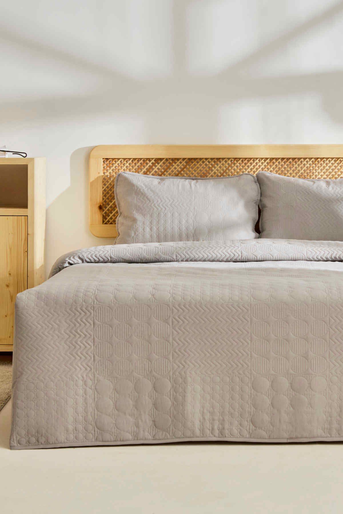 Kaşmir Home-Tia Double Bedspread Set Gray 4