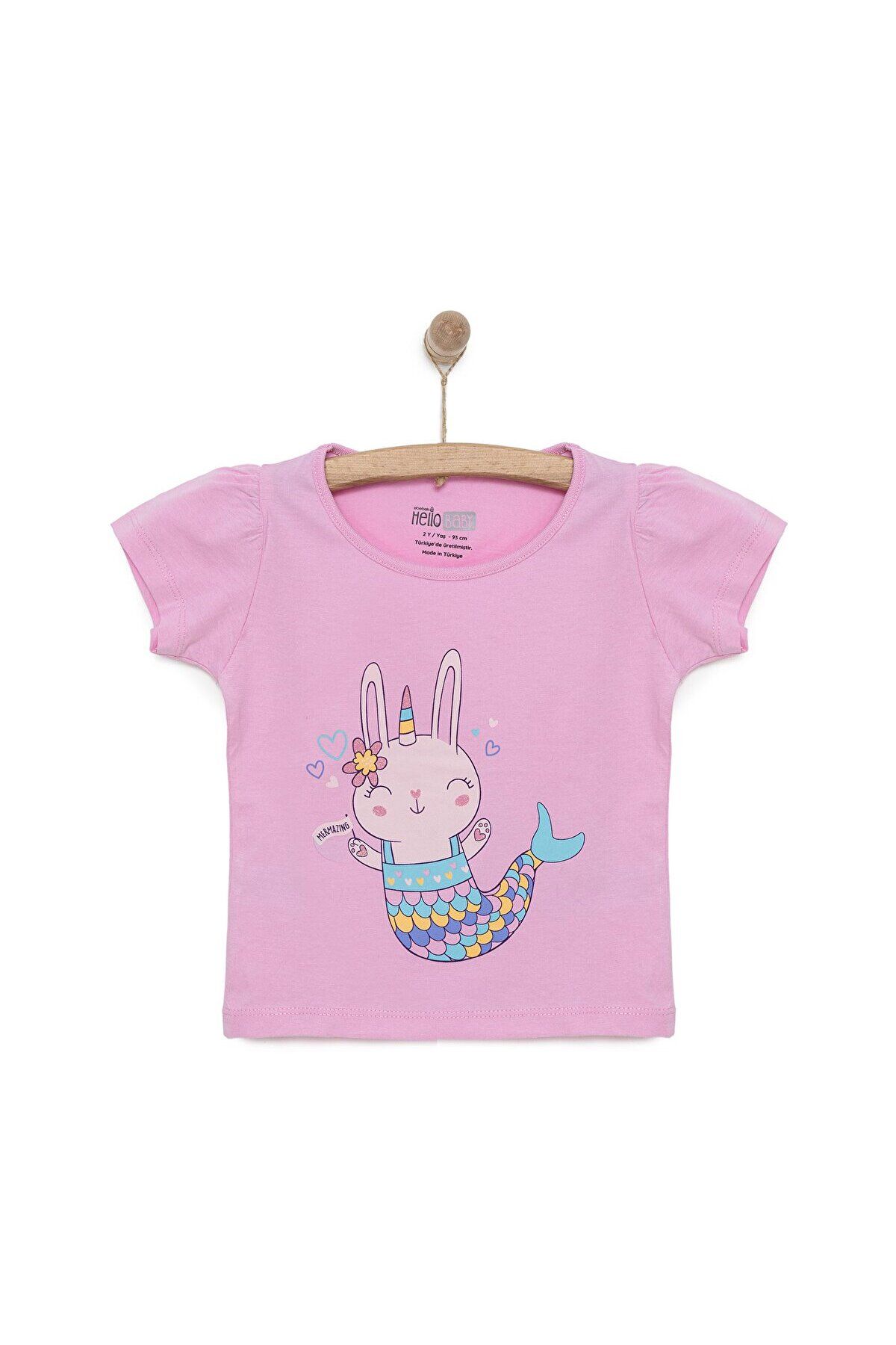 تی شرت تکشاخ پرینت شده دخترانه پری دریایی HelloBaby برای نوزاد دختر ebebek Hello Baby