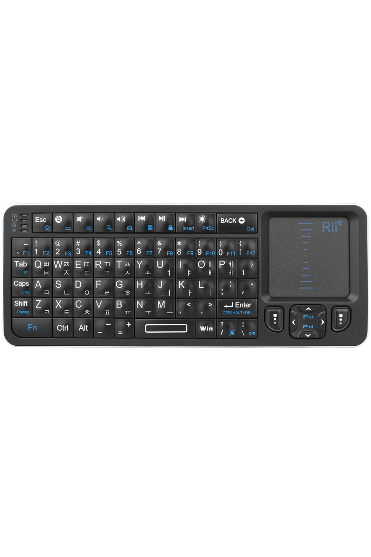 Choice-Korean Rii K06 Mini Bluetooth Keyboard,Backlit 2.4GHz Wireless Keyboard with IR Learning Touchpad An 1