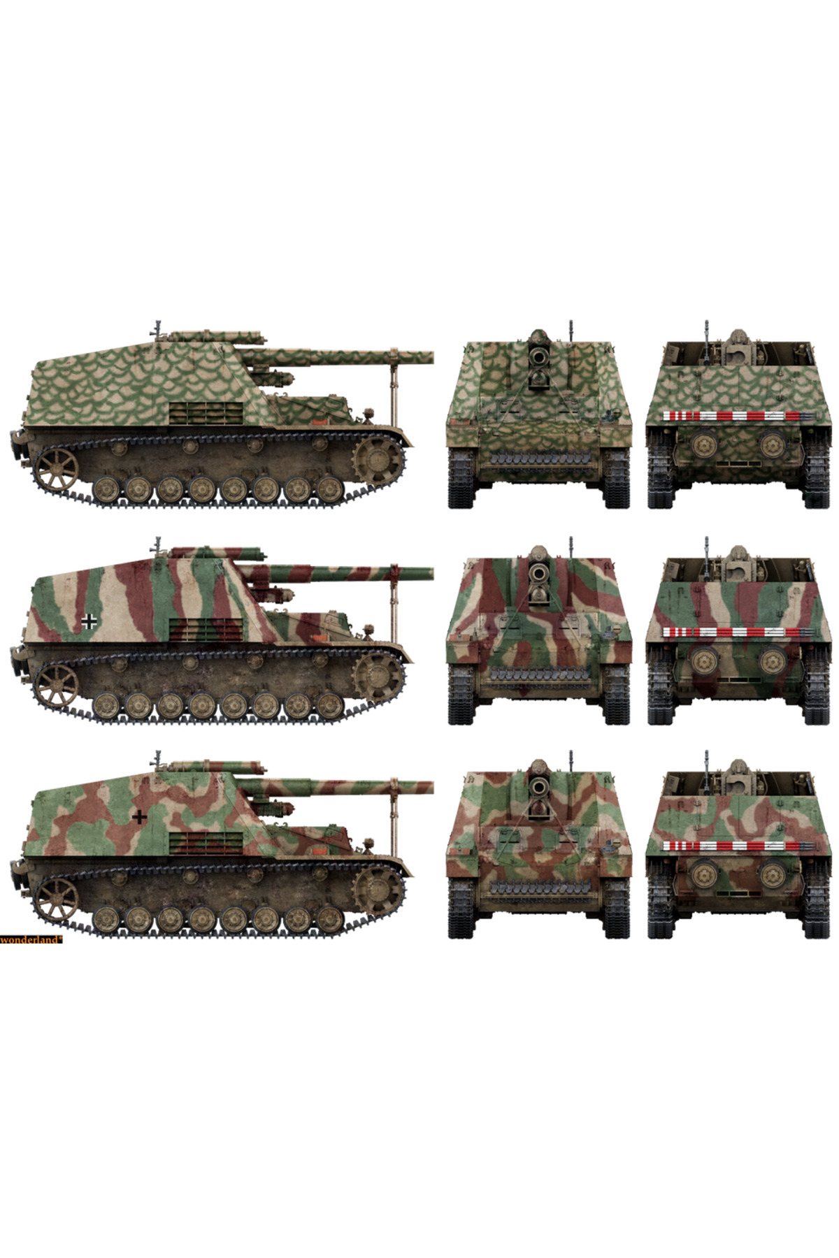 Border BT-035 ماکت پلاستیکی آلمانی Sd.Kfz.165 هومل تولید اواخر، مقیاس ۱/۳۵