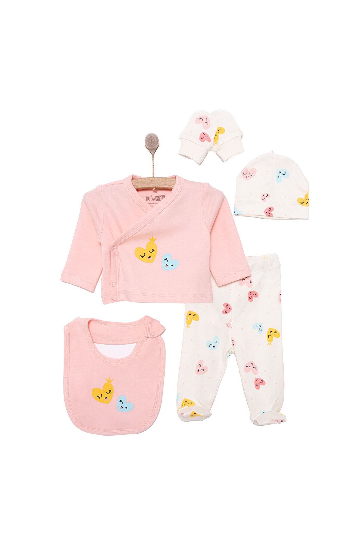 HelloBaby Girl 5-Pece Hanger Hospital Release Baby Girl ebebek Hello Baby