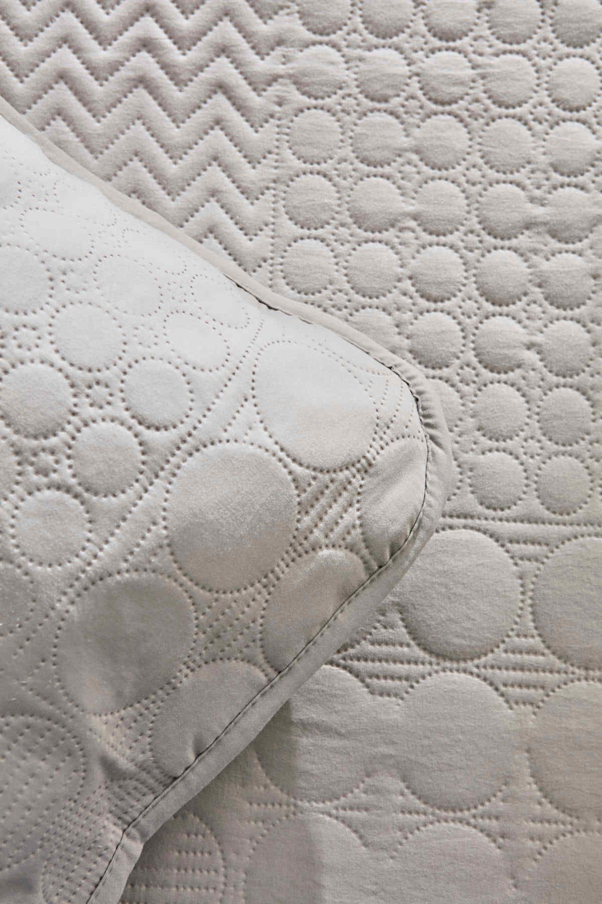 Kaşmir Home-Tia Double Bedspread Set Gray 5