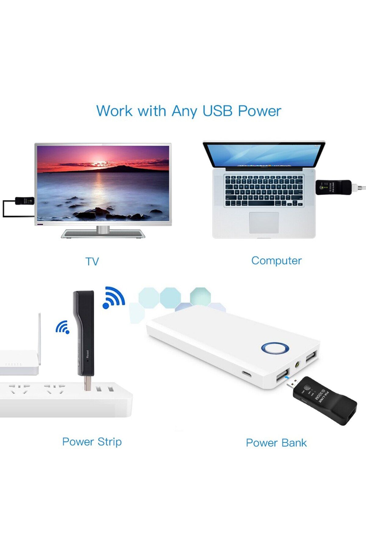 Choice-Pix-link Ue01 300mbps Usb Wifi Repeater Signal Extender Wps Ap Mode Wireless Amplifier For Smart ... 3
