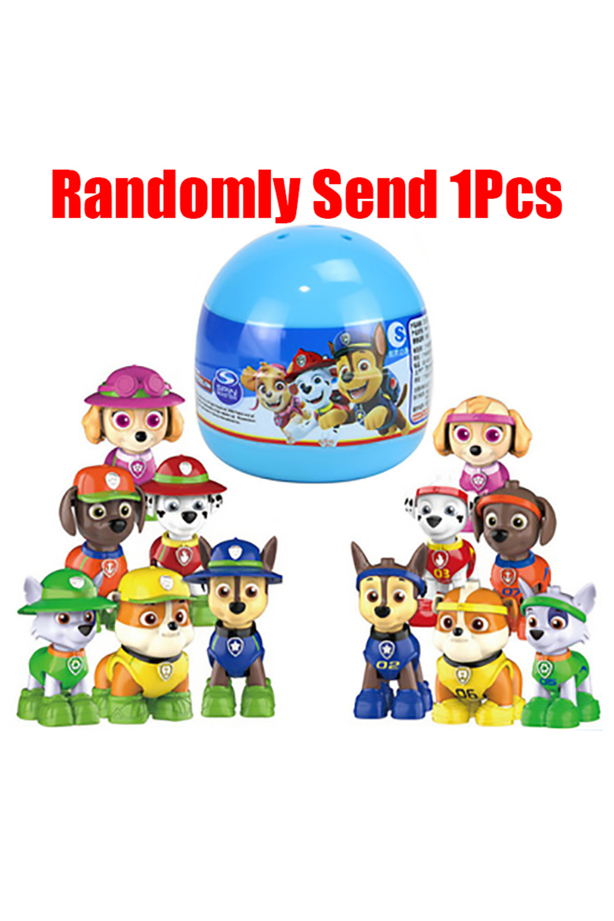 تصادفی ۱ عدد اسباب‌بازی فیگور اکشن تخم‌مرغ شگفتی پا پاتول، سری جنگل، سری آل‌استار، سگ‌های نجات، بویی