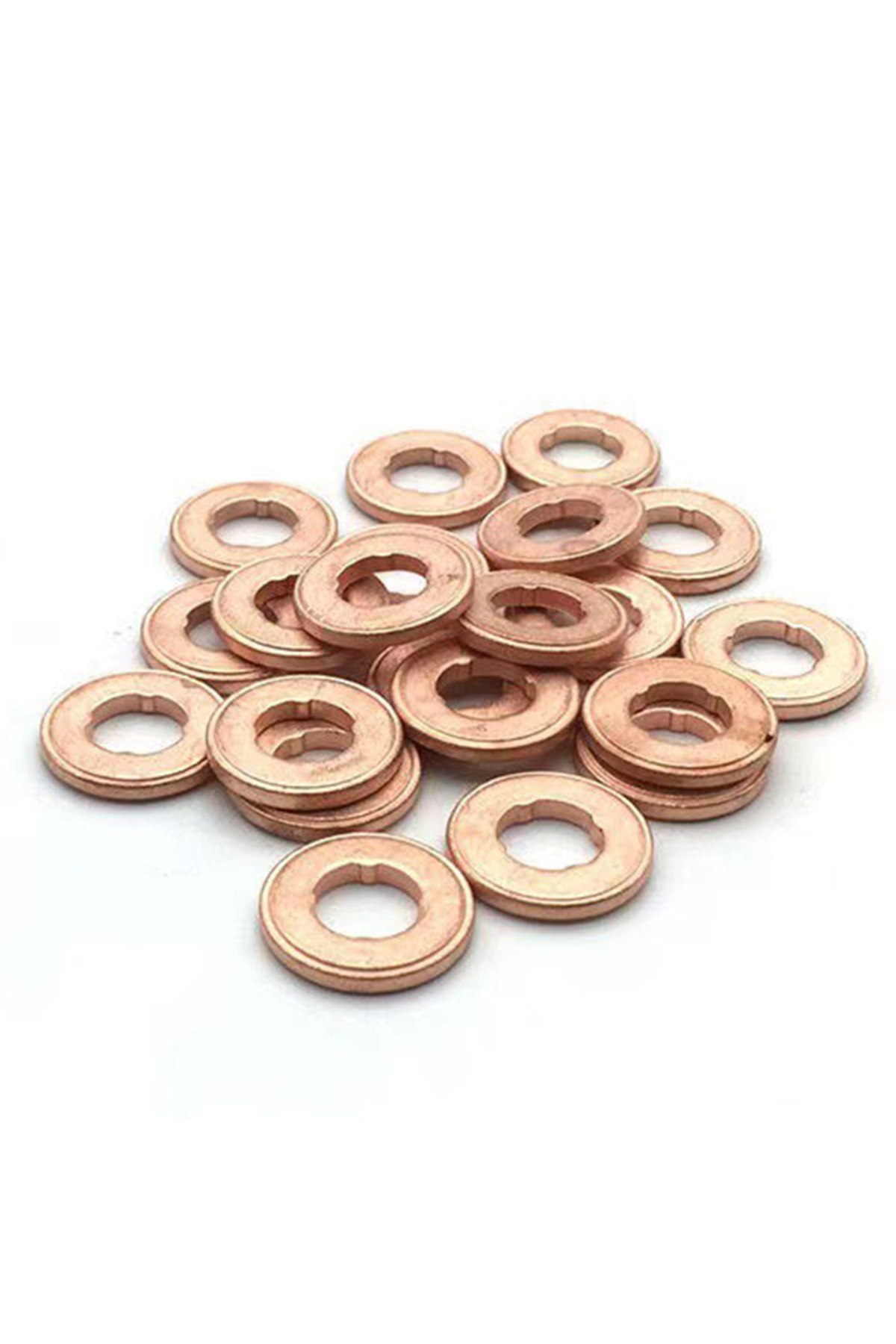 Choice-2.5mm 20 pcs 7x15mm EURO-III Common Rail Injector Nozzle Copper Pad Gasket for Diesel Injector Seal 3