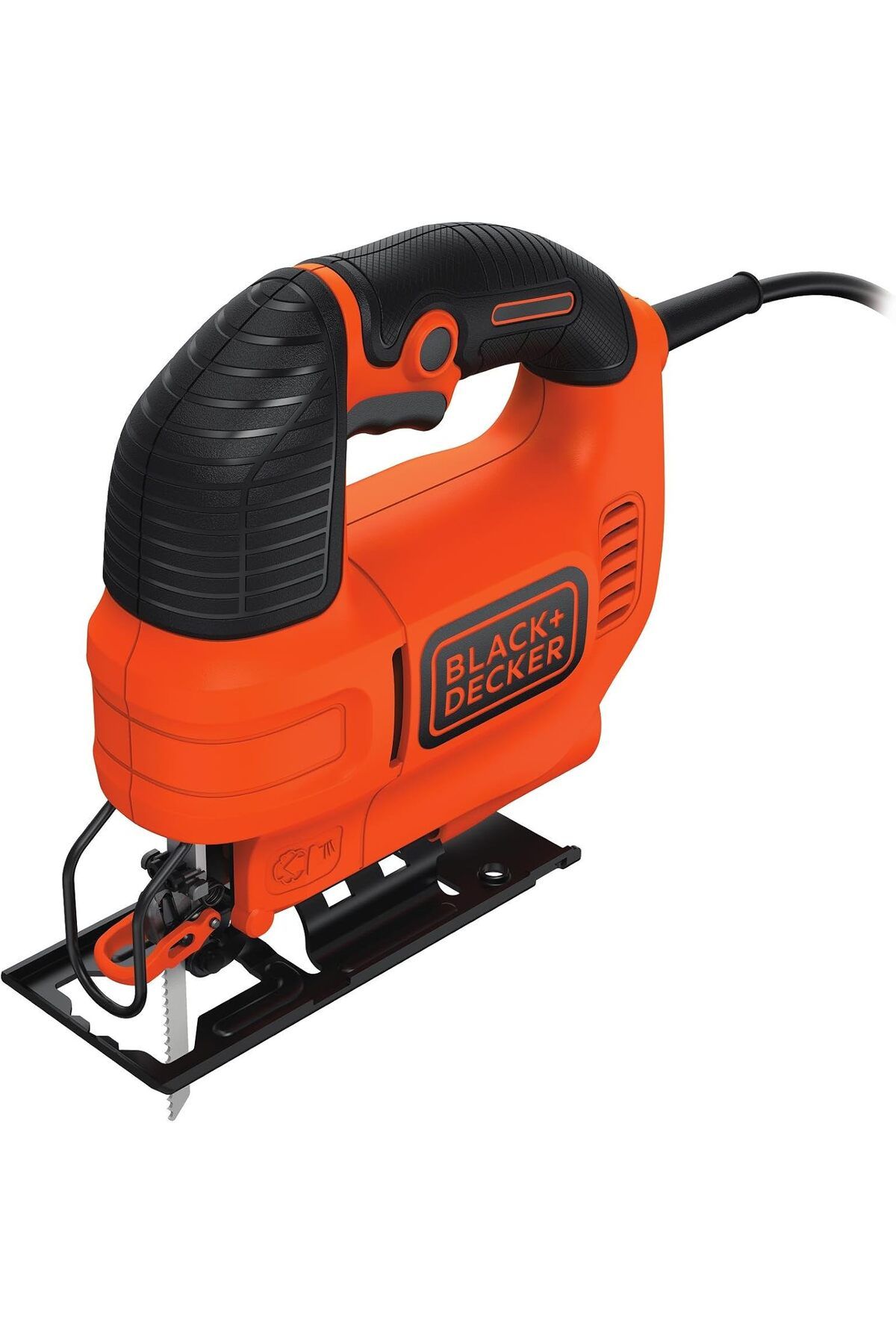 Black&Decker-Variable Speed Compact Jigsaw, 520W, Ergonomic Design, Lock-On Switch, Dust Extraction, 3