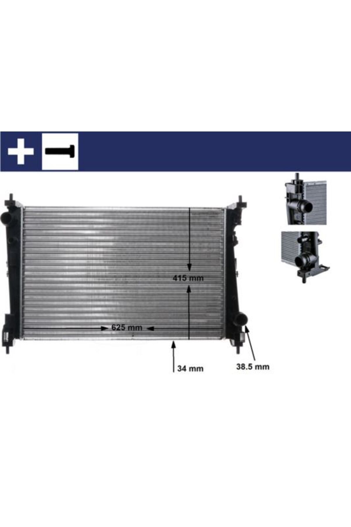 MAHLE-Water Radiator Brazing - (Fiat Grande Punto Evo 1.3Jtd 1.9 D Mtj Doblo 1.6 Jtd Mpv 2.0 D - Brav 1