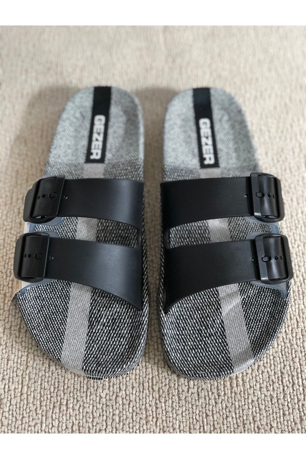 GEZER-Non-Slip Sole Indoor Balcony Bathroom Garden Pool Beach Men's Slippers 5