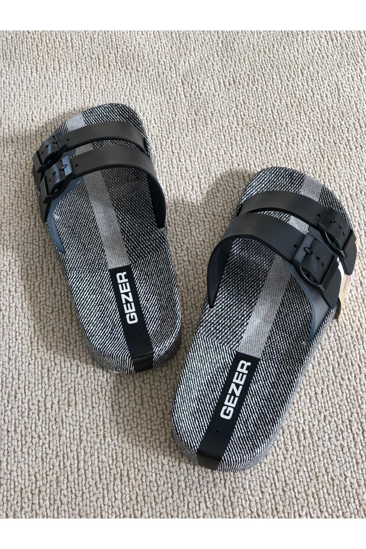 GEZER-Non-Slip Sole Indoor Balcony Bathroom Garden Pool Beach Men's Slippers 4