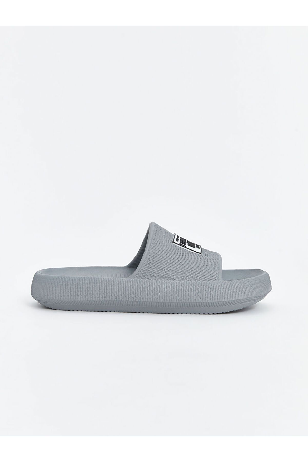 LC Waikiki-Lcw Steps Gray Single Stripe Printed Men's Slippers 2