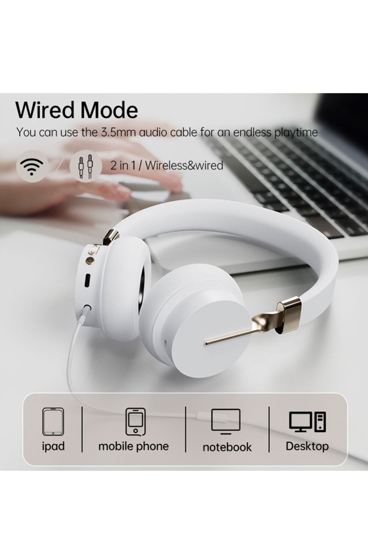 Fingertime-P3 Wireless Bluetooth Headphones with ENC and ANC Noise Cancellation 3