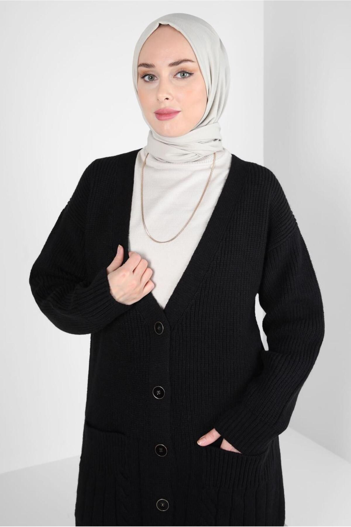 ژاکت بافتنی جیبی 44119 Alvina