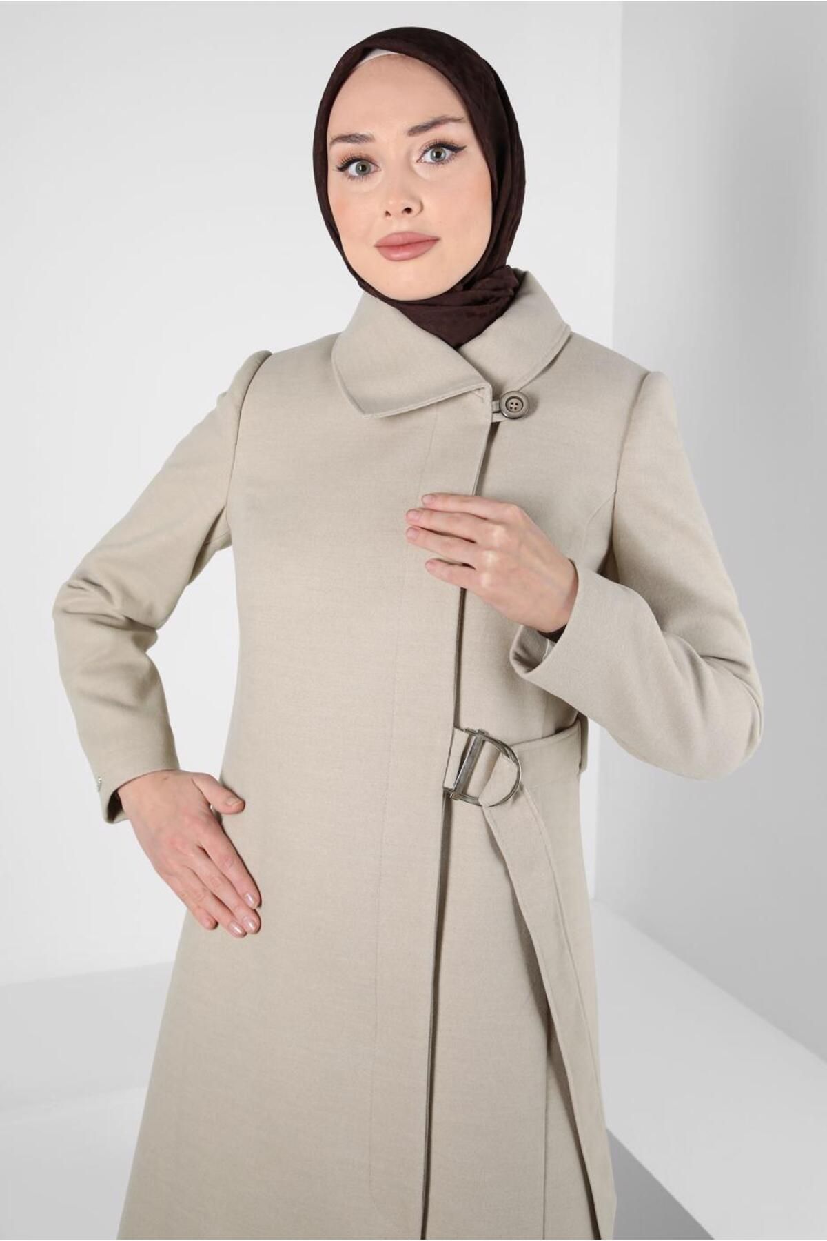 مانتو کمربندی 90443 Alvina