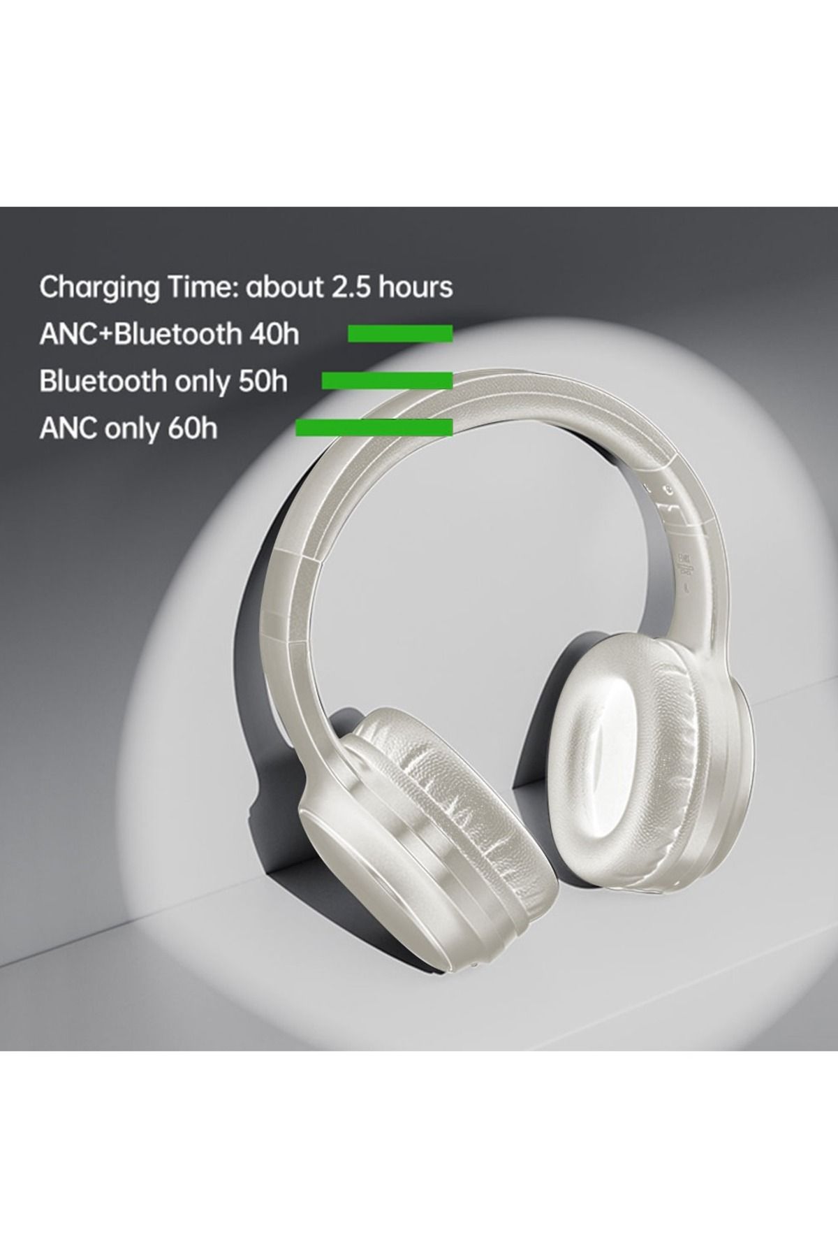 Fingertime-ANC Wireless Bluetooth Headset, Over-Ear Active Noise Reduction with Low Delay Game Mode for Gaming 5