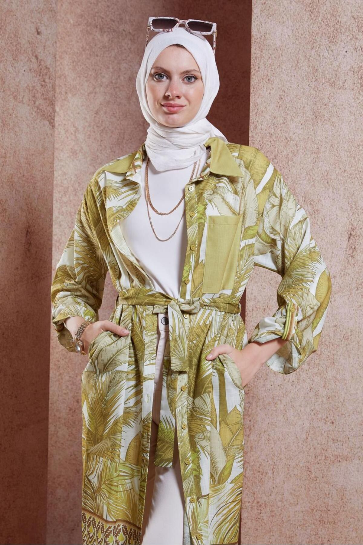 تونیک کتانی طرح دار 44772 Alvina