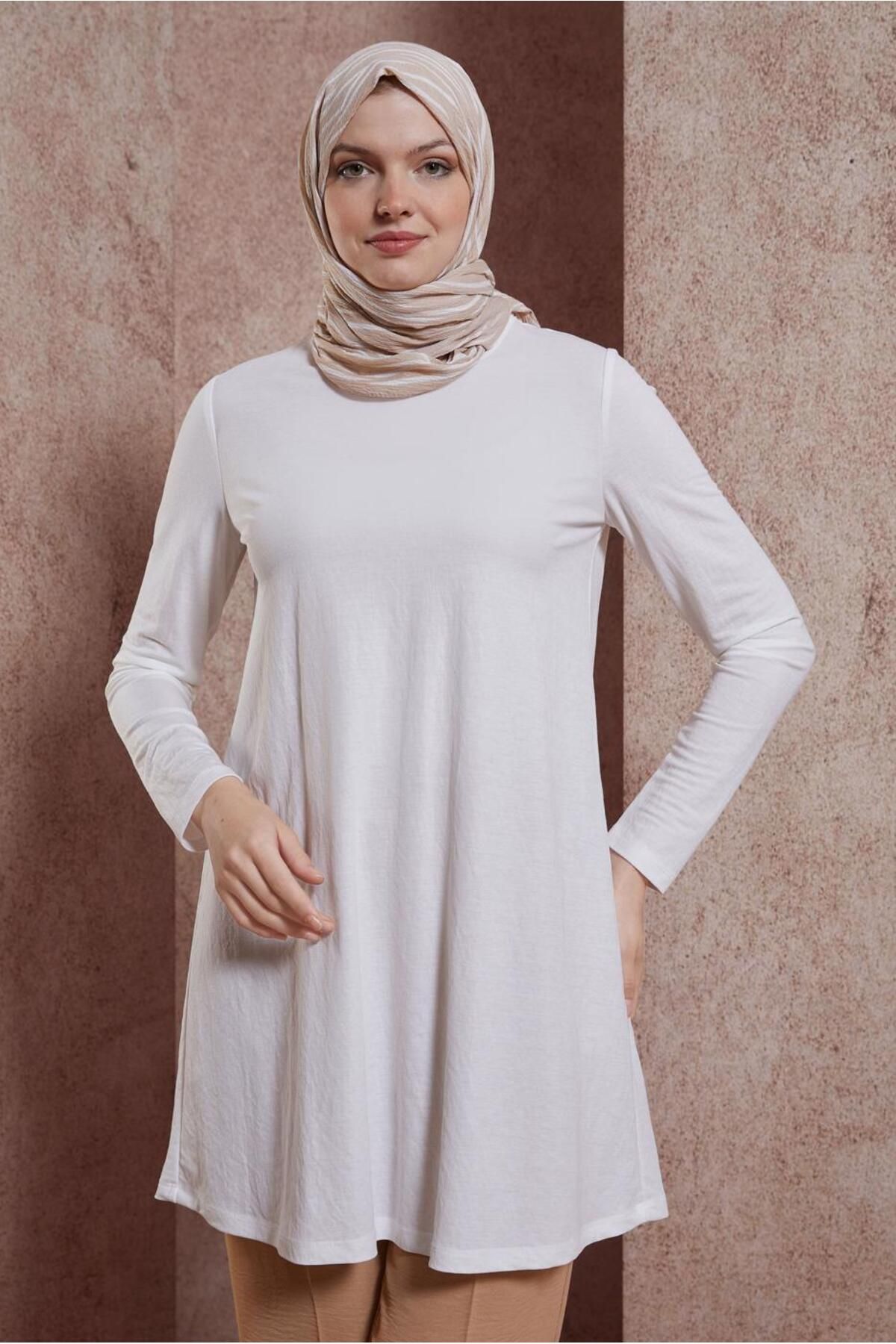 تونیک ساده گردن خدمه 44646 Alvina