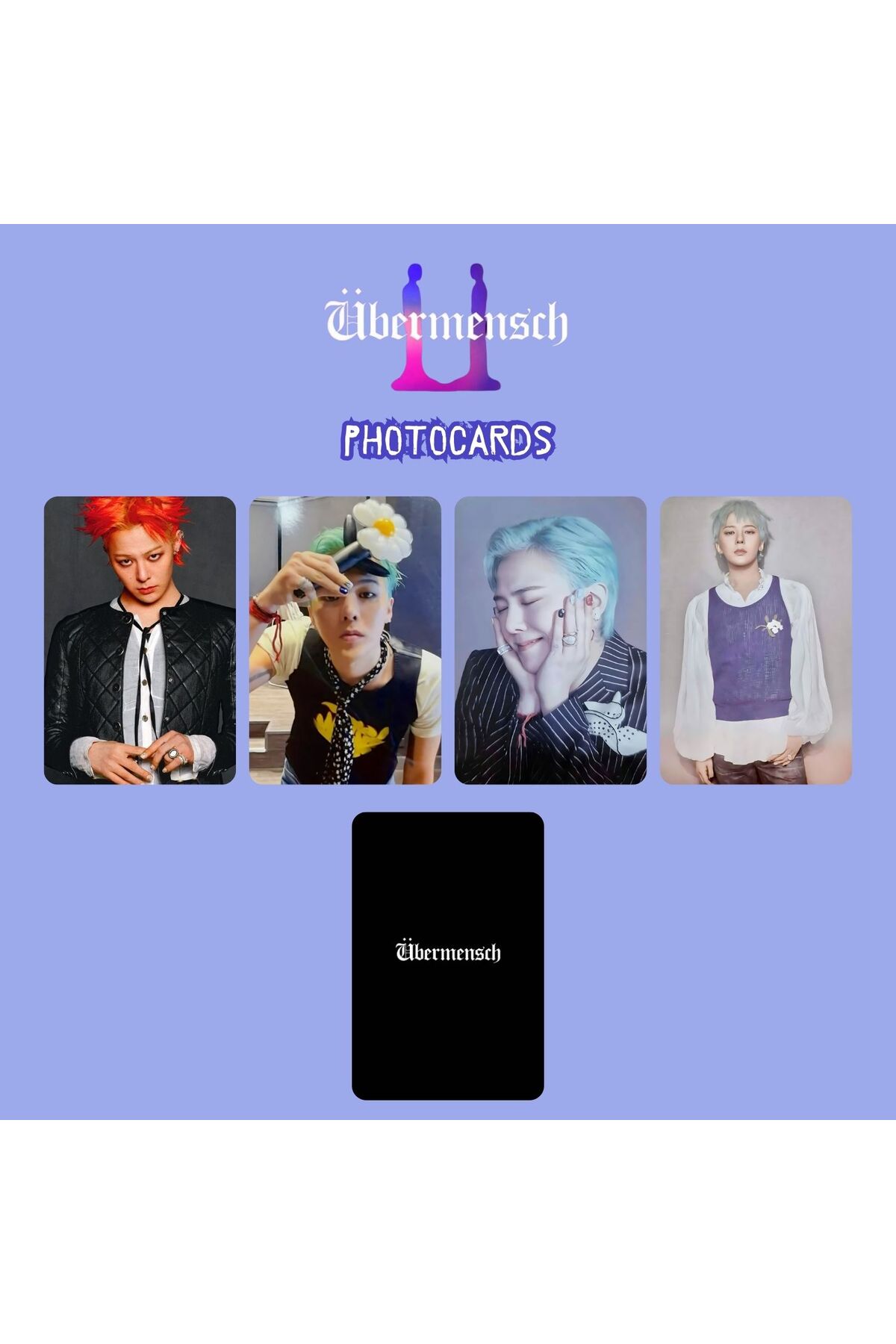 G-DRAGON GD ジヨン Übermensch フォトカード JEWEL5 Kpop Dünyasi G-DRAGON '' Übermensch '' Photocards Set 1 - Fiyatı