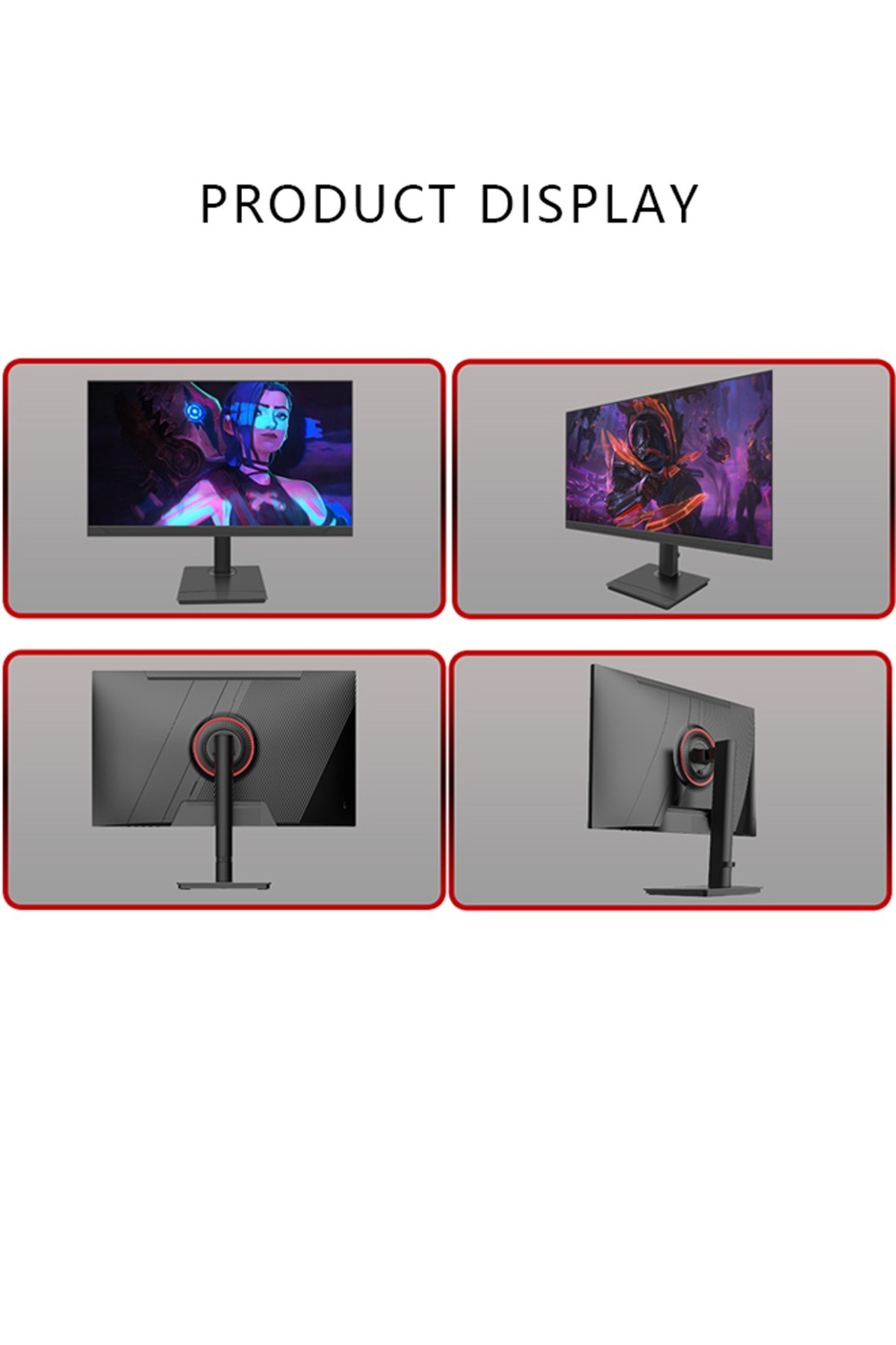 glanfen-شاشة ألعاب مسطحة مقاس 23.8 بوصة، 75 هرتز، مع إضاءة خلفية LED، دقة FHD 1920 × 1080، استجابة 1 مللي ثانية 7