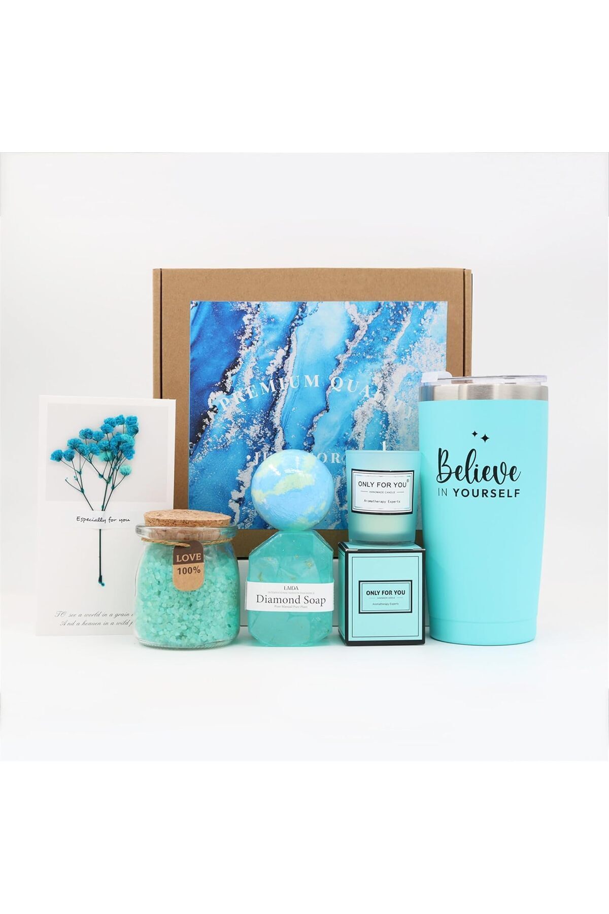 COOYA-7 PCS Bath Gift Set with Gift Box, Self Care Spa Gifts, for Unique Gift Idea 7