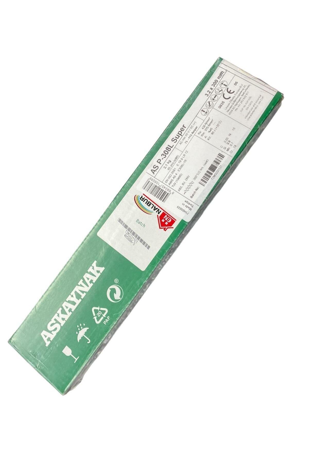 NEZADE STORE Askaynak AS ASP-308L Süper Krom Elektrod 3,20X300