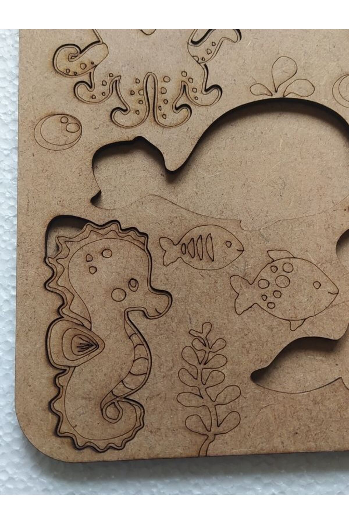 مجموعه پازل چوبی بولتاک ۱۰ تکه – حیوانات دریایی قابل رنگ‌آمیزی – اسباب‌بازی آموزشی مونته‌سوری